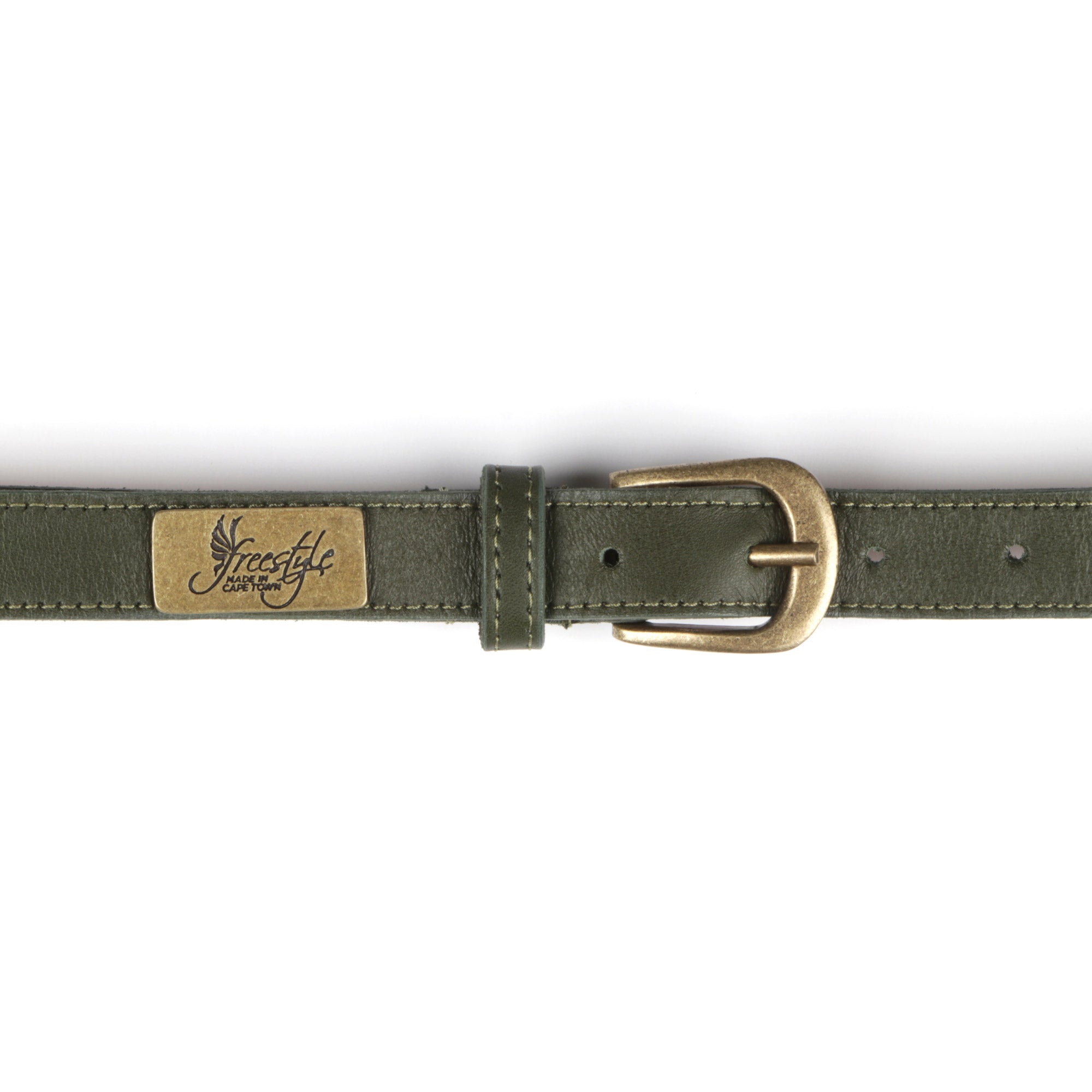Black Friday - Lexi 22mm Ladies Olive Green Premium Leather Belt