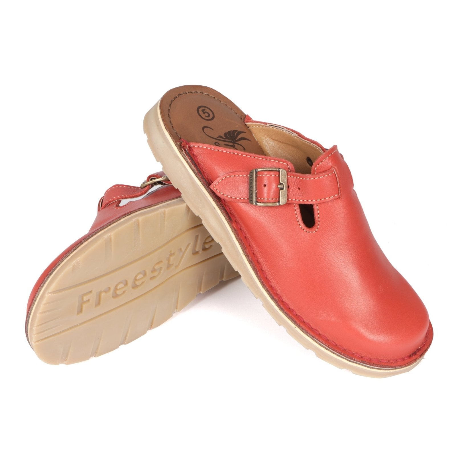 Charlize premium leather handcrafted clog - Freestyle SA Proudly local leather boots veldskoens vellies leather shoes suede veldskoens