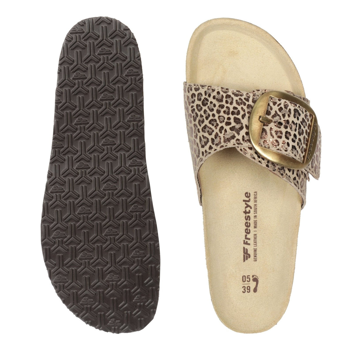 Corkies Saskia Ladies Anatomical Premium Leather sandals - Freestyle SA Proudly local leather boots veldskoens vellies leather shoes suede veldskoens