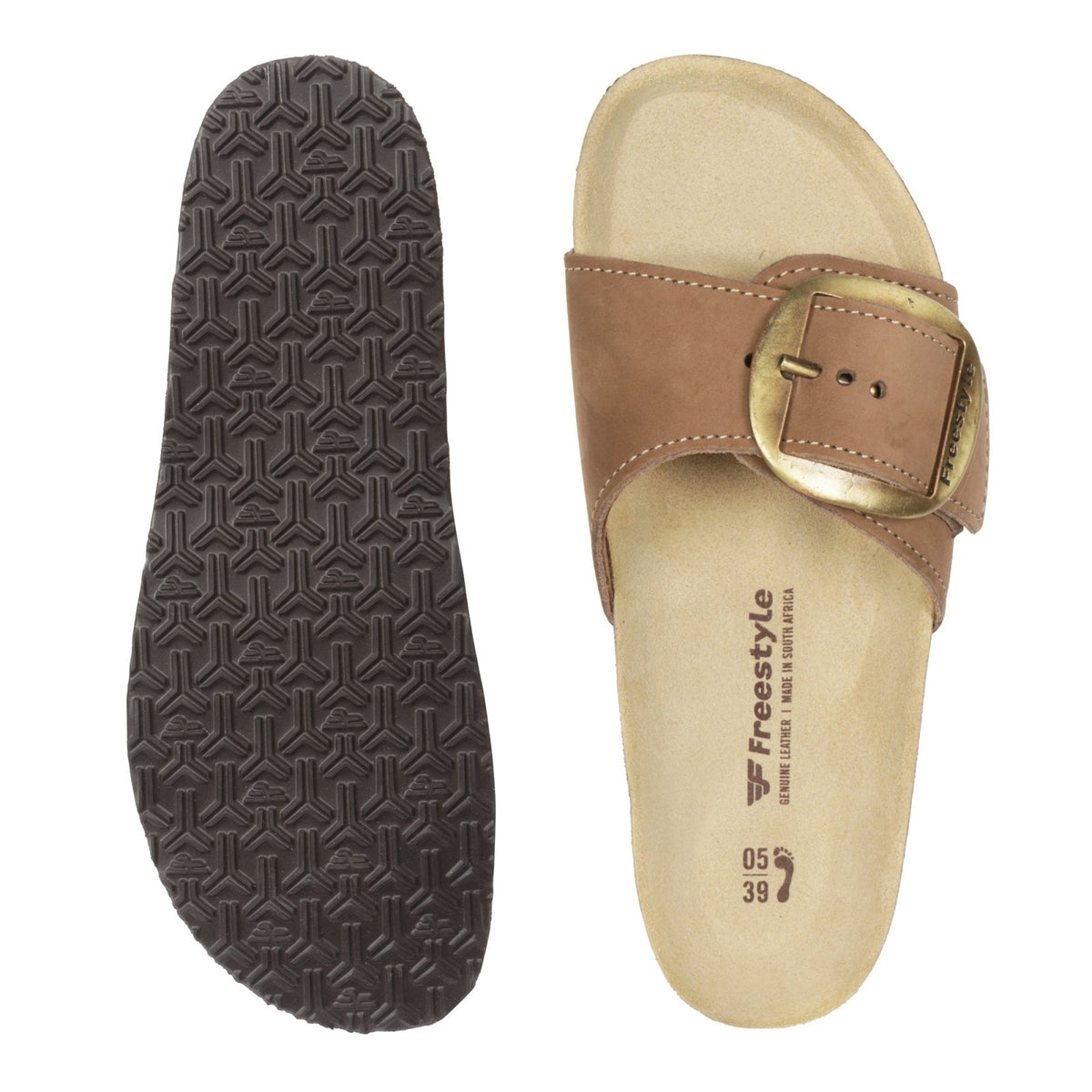 Corkies Saskia Ladies Anatomical Premium Leather sandals - Freestyle SA Proudly local leather boots veldskoens vellies leather shoes suede veldskoens