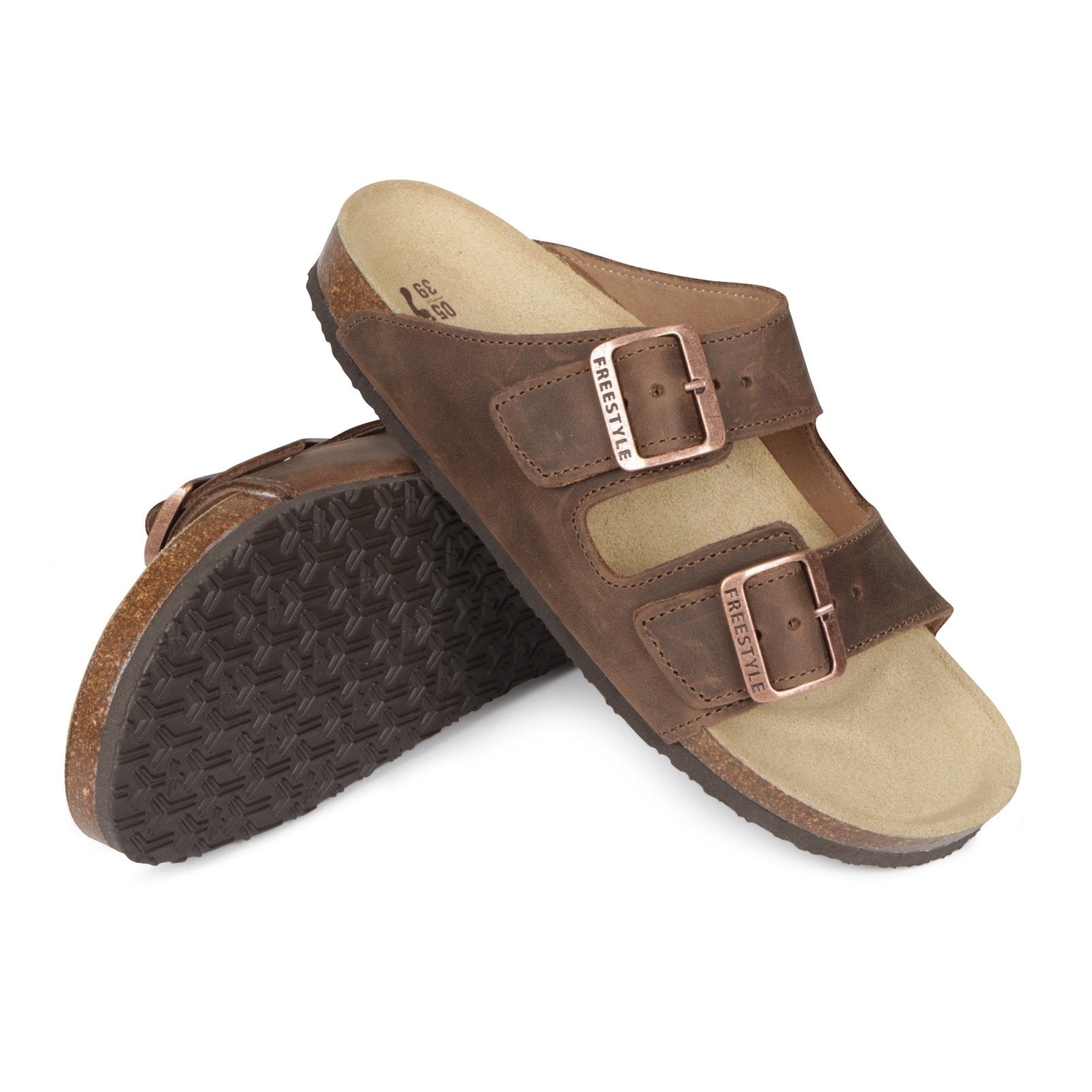 Corkies Sophie Ladies Anatomical Premium Leather sandals - Freestyle SA Proudly local leather boots veldskoens vellies leather shoes suede veldskoens
