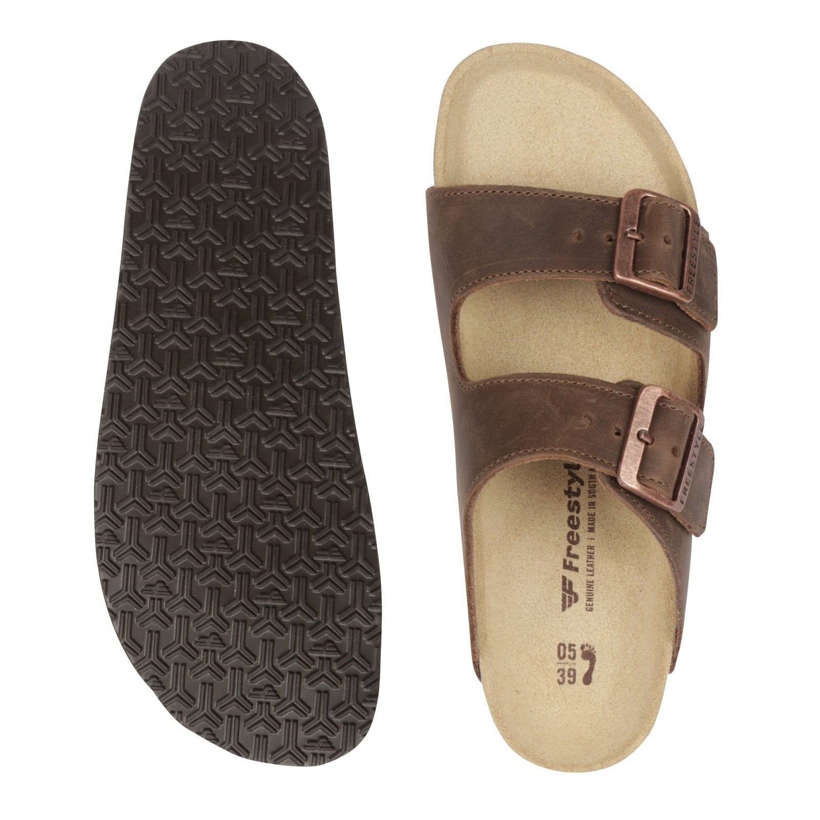 Corkies Sophie Ladies Anatomical Premium Leather sandals - Freestyle SA Proudly local leather boots veldskoens vellies leather shoes suede veldskoens
