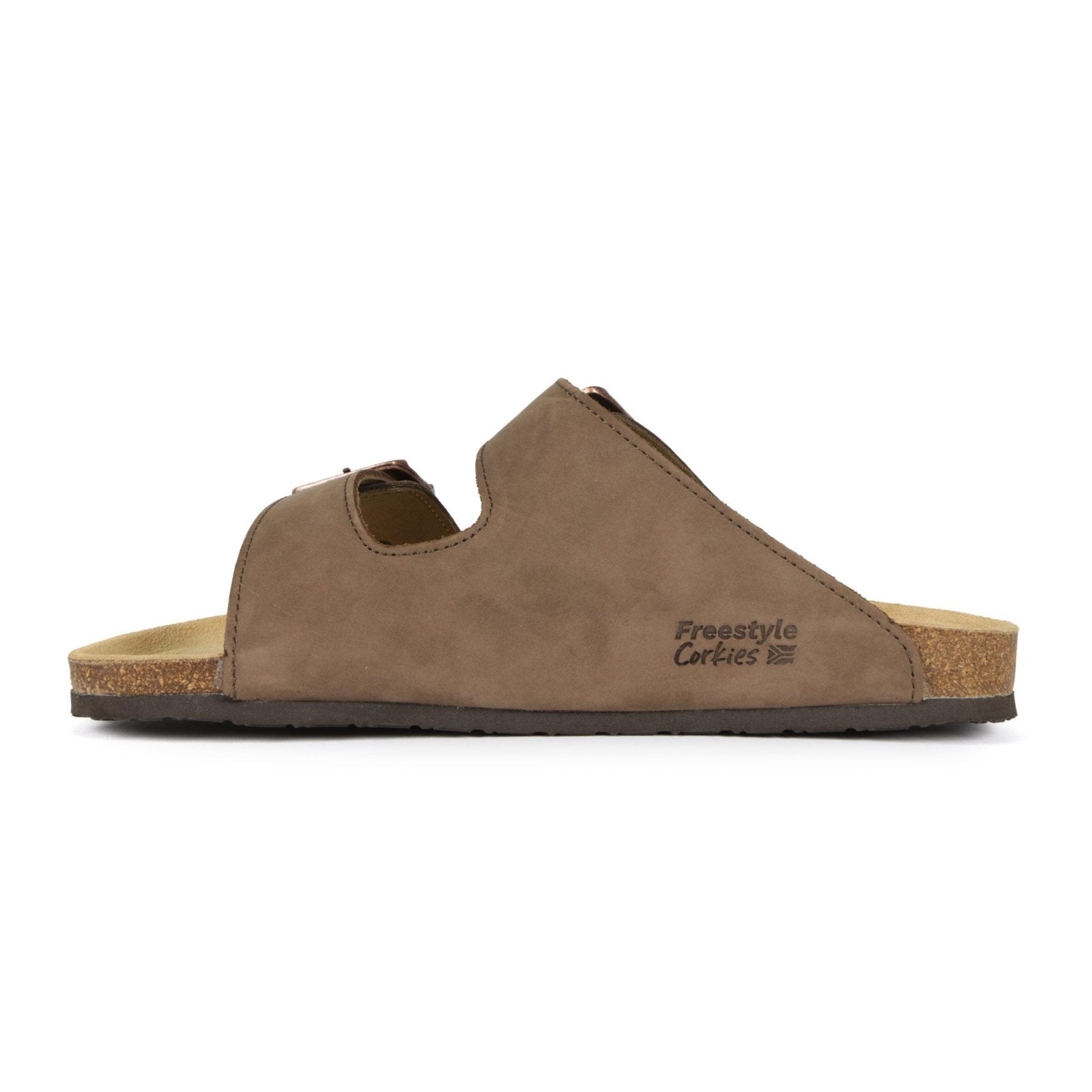 Freestyle Corkies Mattheus Premium Leather Anatomical Health Sandal - Nubuck Choc Brown - Freestyle SA Proudly local leather boots veldskoens vellies leather shoes suede veldskoens