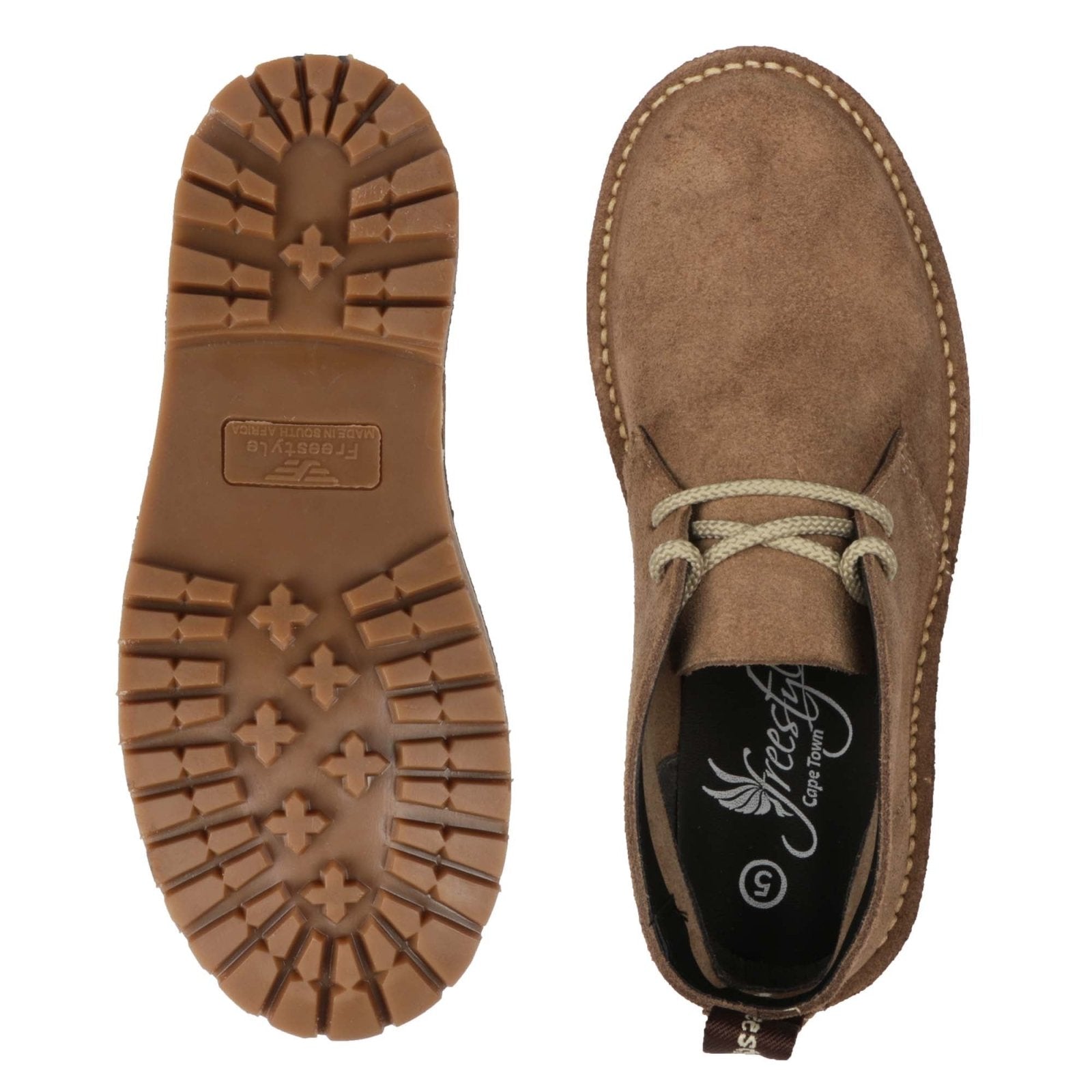 Freestyle Hunter Ladies Fitted Premium Suede Cleated Veldskoen - Freestyle SA Proudly local leather boots veldskoens vellies leather shoes suede veldskoens