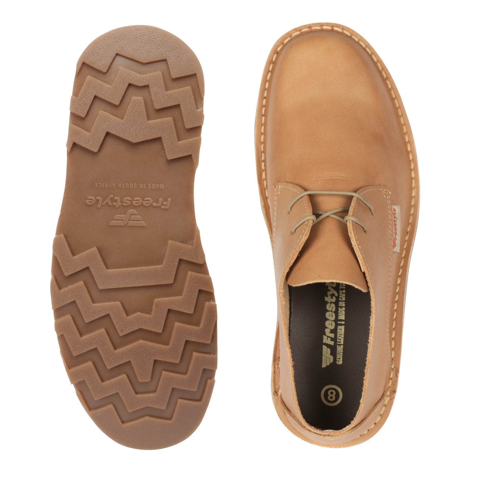 Milo Men's wide - fitting premium leather walking shoe - Freestyle SA Proudly local leather boots veldskoens vellies leather shoes suede veldskoens