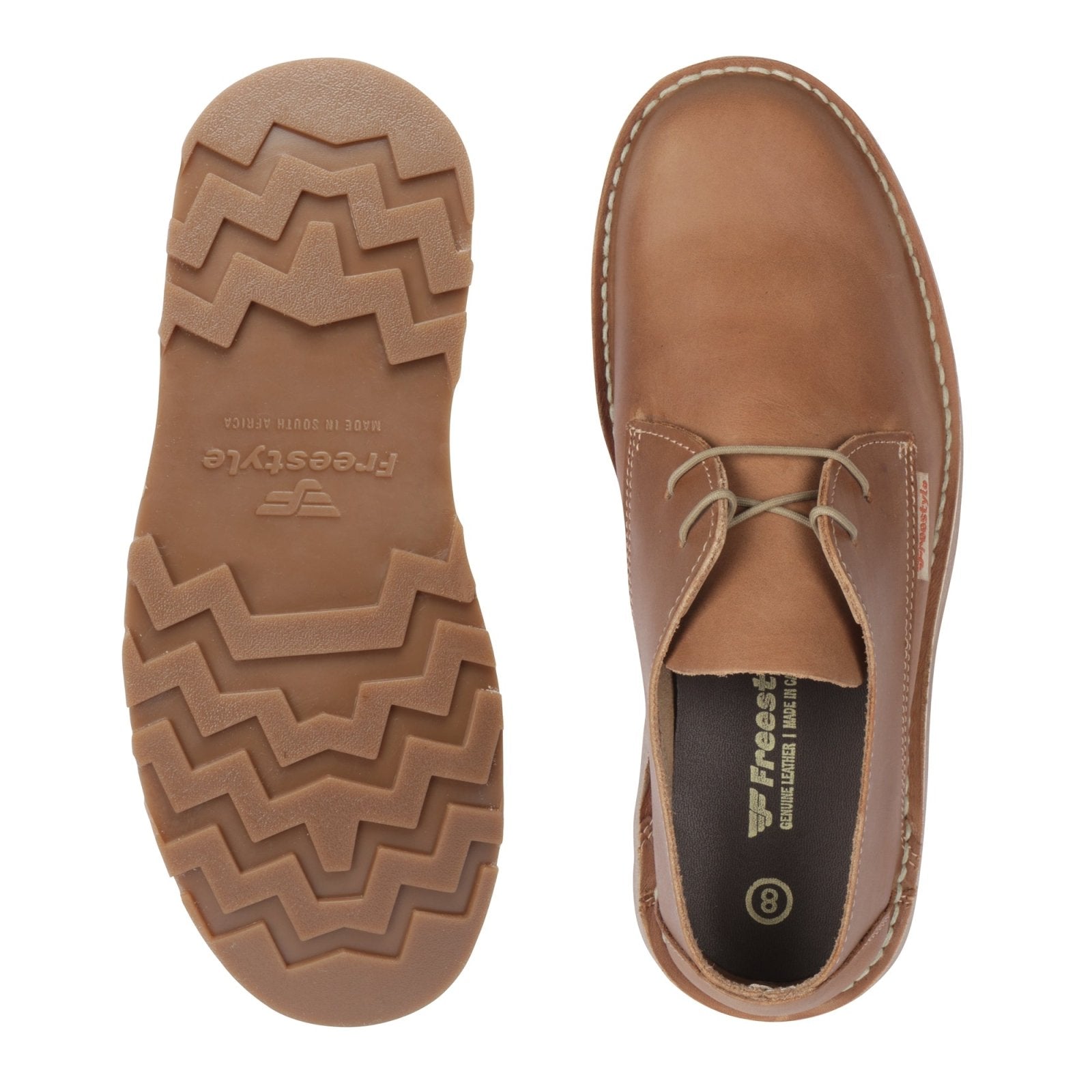 Milo Men's wide - fitting premium leather walking shoe - Freestyle SA Proudly local leather boots veldskoens vellies leather shoes suede veldskoens