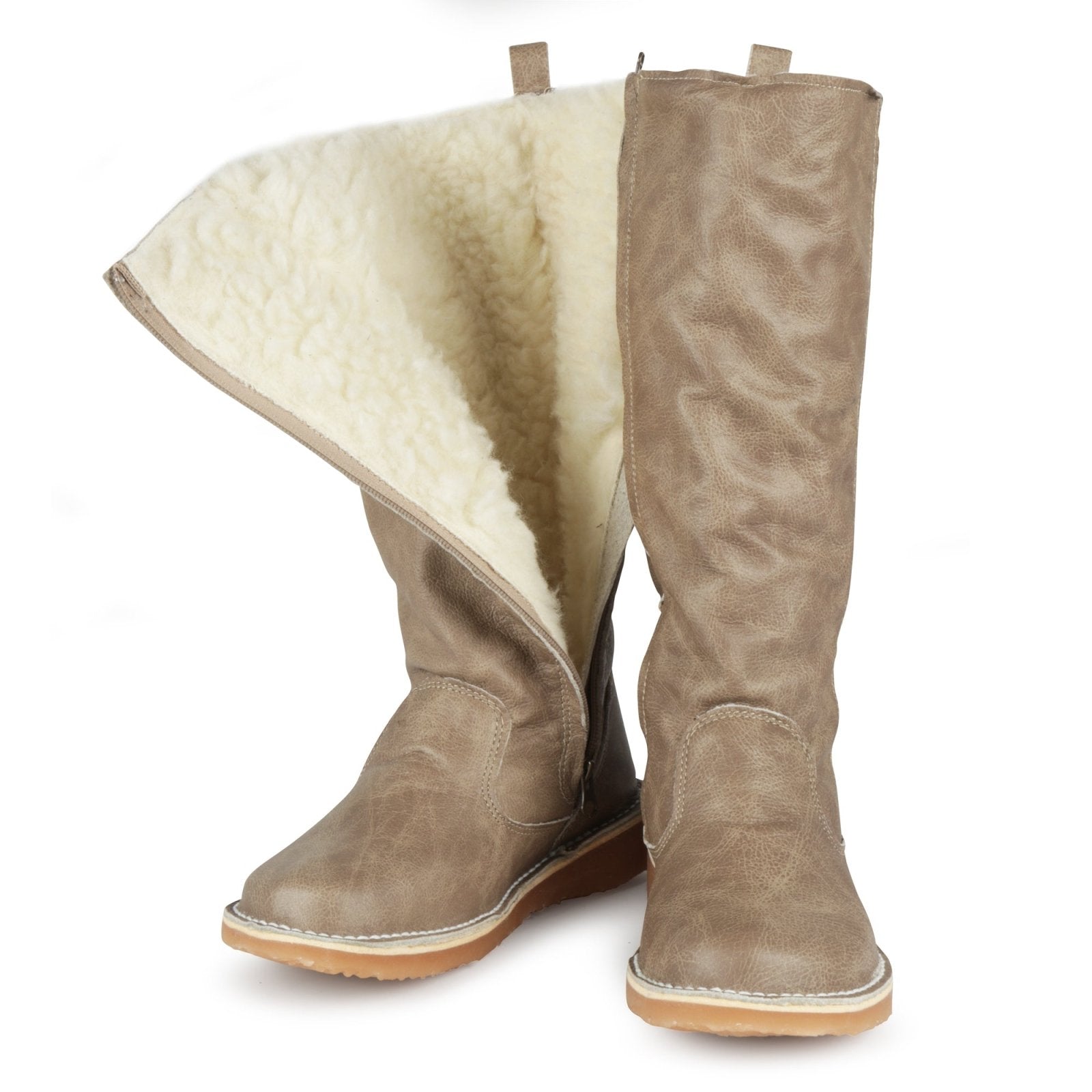 Stella 100% wool - lined premium leather ladies boot - Freestyle SA Proudly local leather boots veldskoens vellies leather shoes suede veldskoens