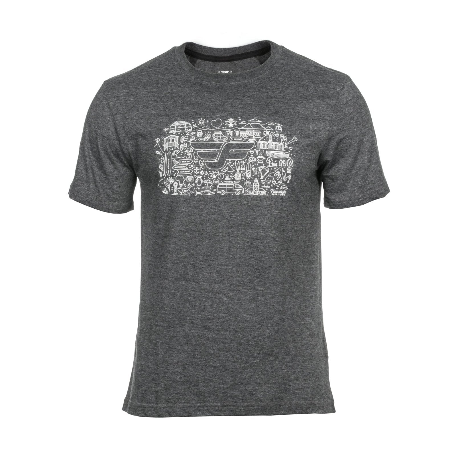 Tee CPT Grey 100% Cotton Locally Made 16 - Freestyle SA Proudly local leather boots veldskoens vellies leather shoes suede veldskoens