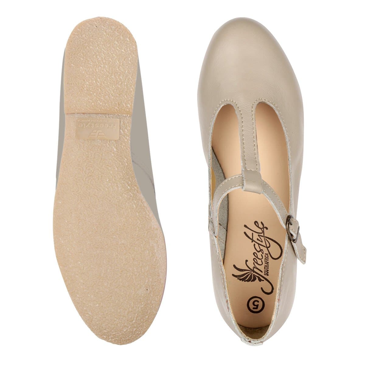 Katie T-Bar Premium Leather Ladies Pump