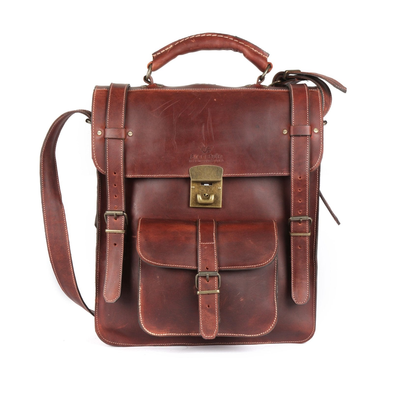 Adventurer Meerkat Premium Leather Back Pack with Kombi Straps