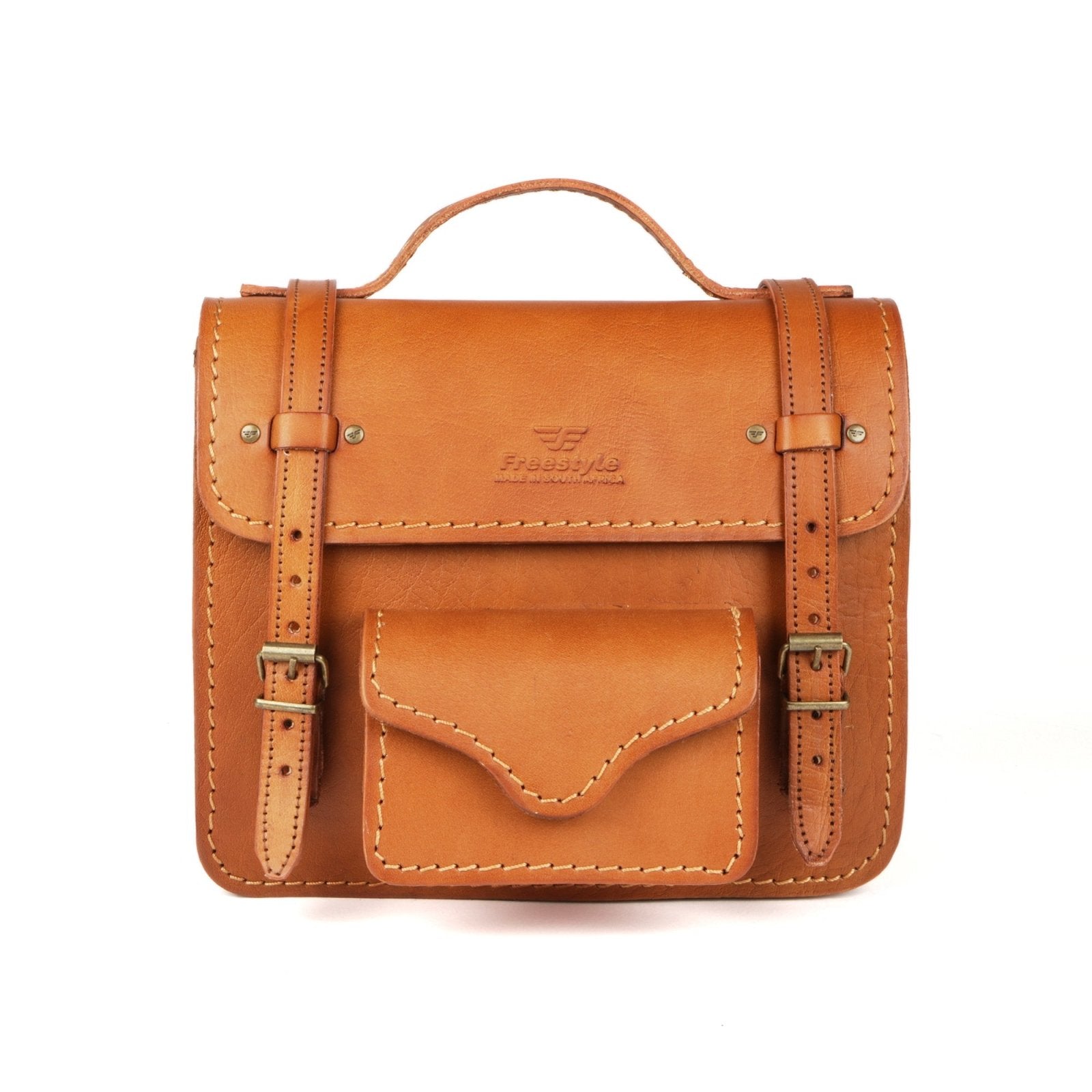 Connie Natural Vegetable Tanned Hand-dyed Leather Bag - Freestyle SA Proudly local leather boots veldskoens vellies leather shoes suede veldskoens