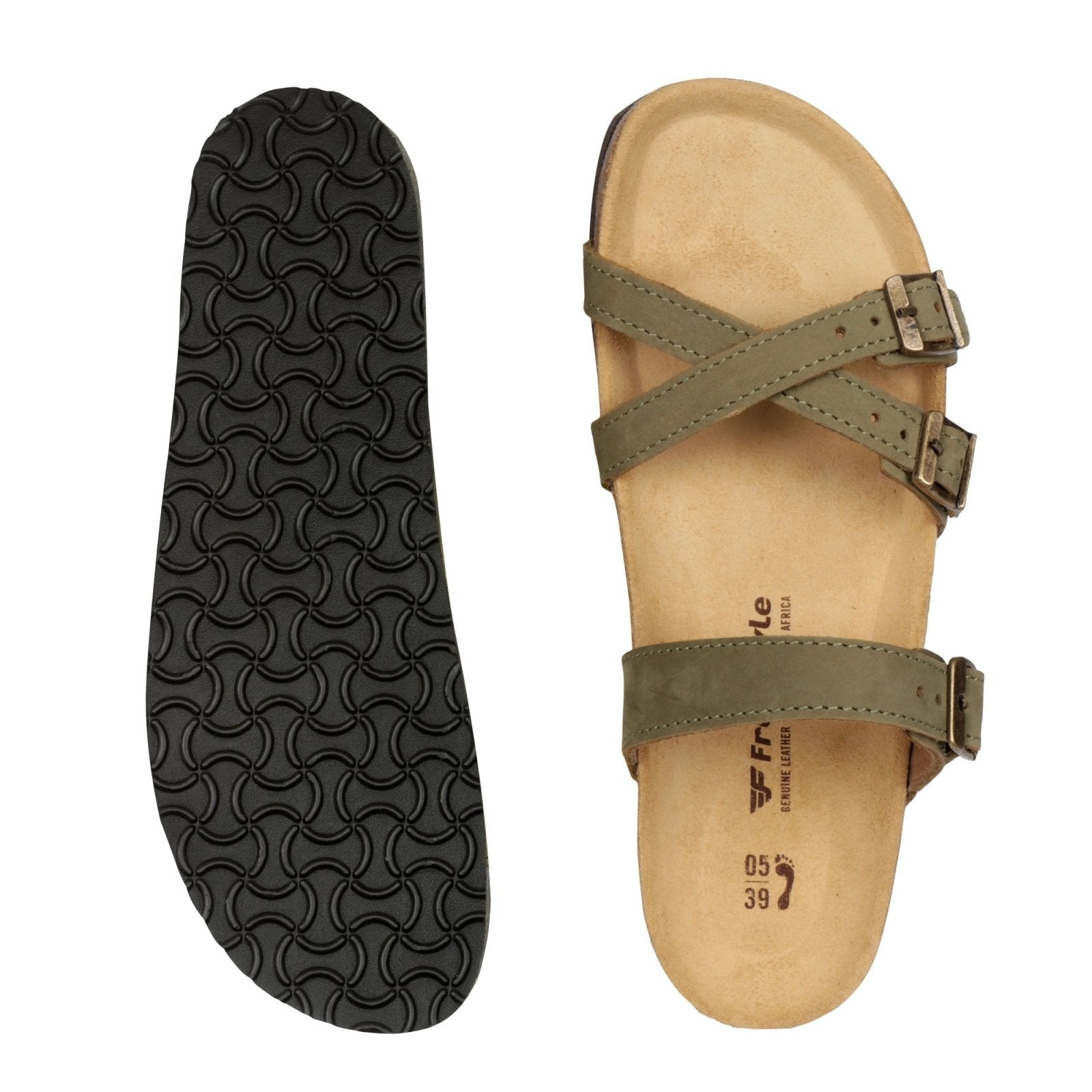 Corkies Anke Anatomical Cork Footbed Premium leather health sandal - Freestyle SA Proudly local Leather Goods Supplier leather boots veldskoens vellies leather shoes suede veldskoens