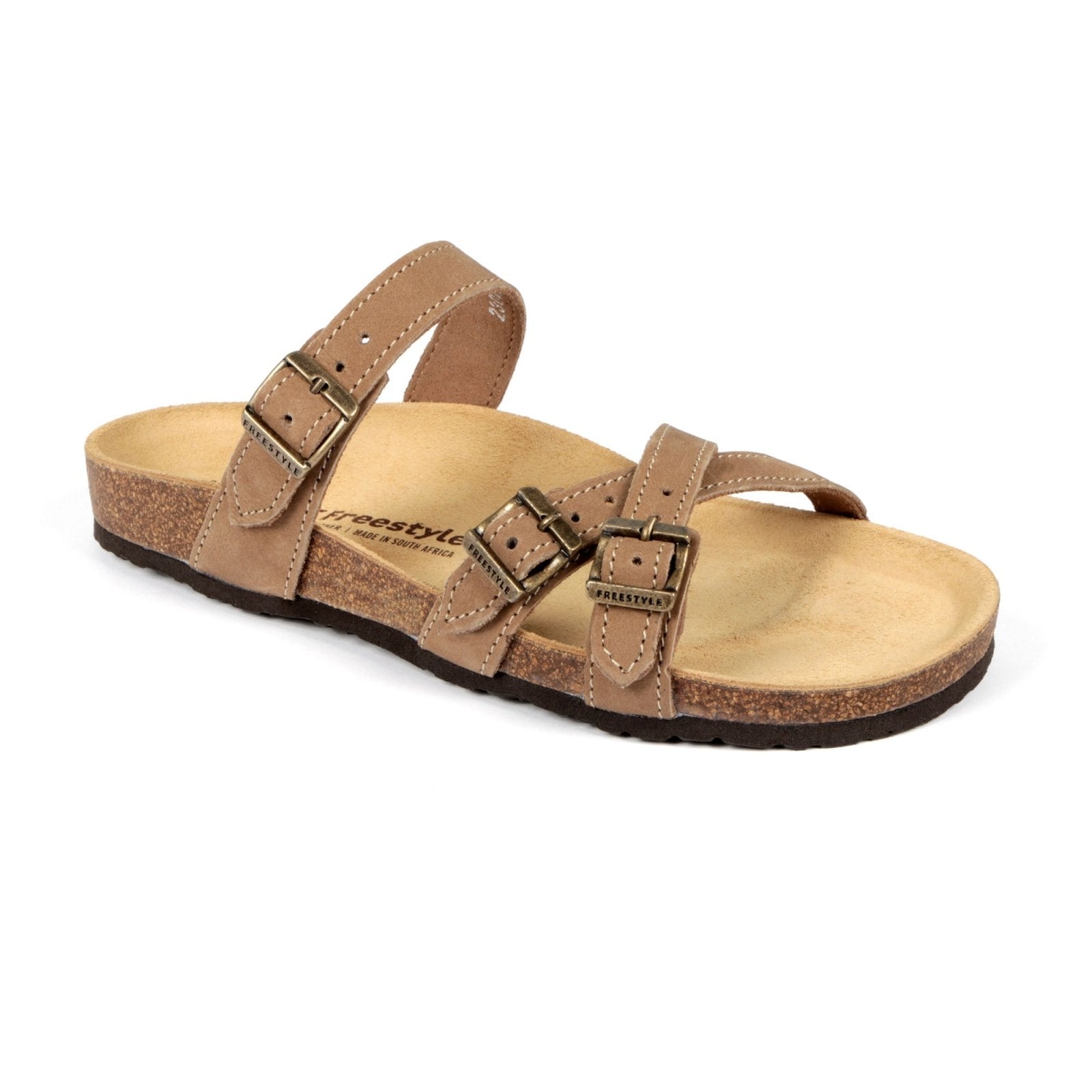 Corkies Anke Anatomical Cork Footbed Premium leather health sandal - Freestyle SA Proudly local Leather Goods Supplier leather boots veldskoens vellies leather shoes suede veldskoens