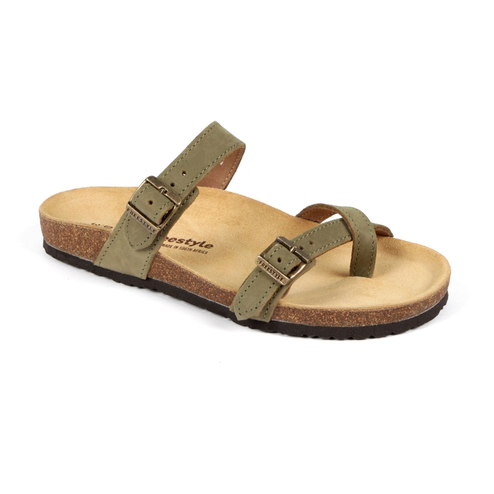 Corkies Isabella Anatomical Cork Footbed Premium leather health sandal - Freestyle SA Proudly local Leather Goods Supplier leather boots veldskoens vellies leather shoes suede veldskoens