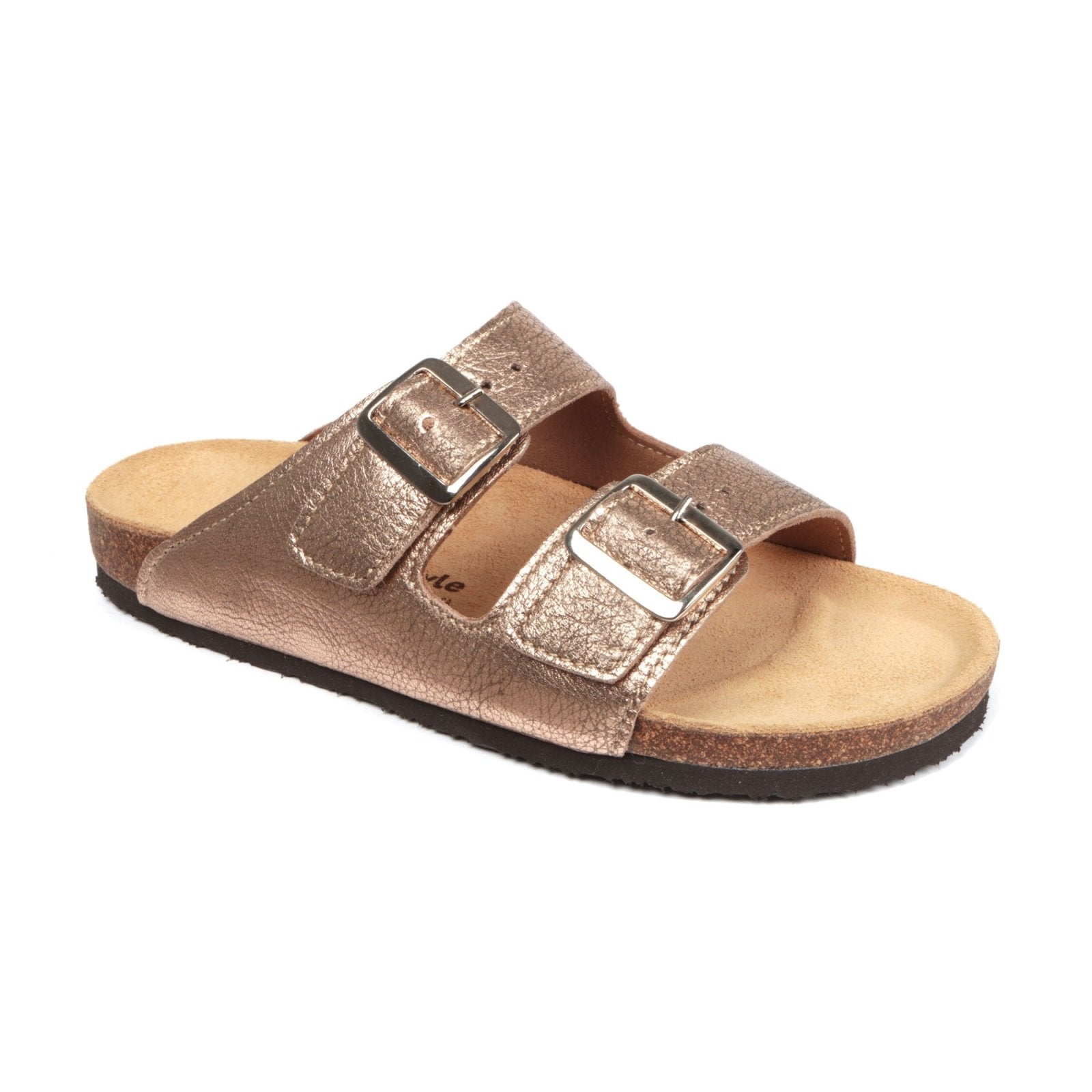 Freestyle Corkies Sophie Ladies Anatomical Premium Metallic Leather sandals - Freestyle SA Proudly local leather boots veldskoens vellies leather shoes suede veldskoens