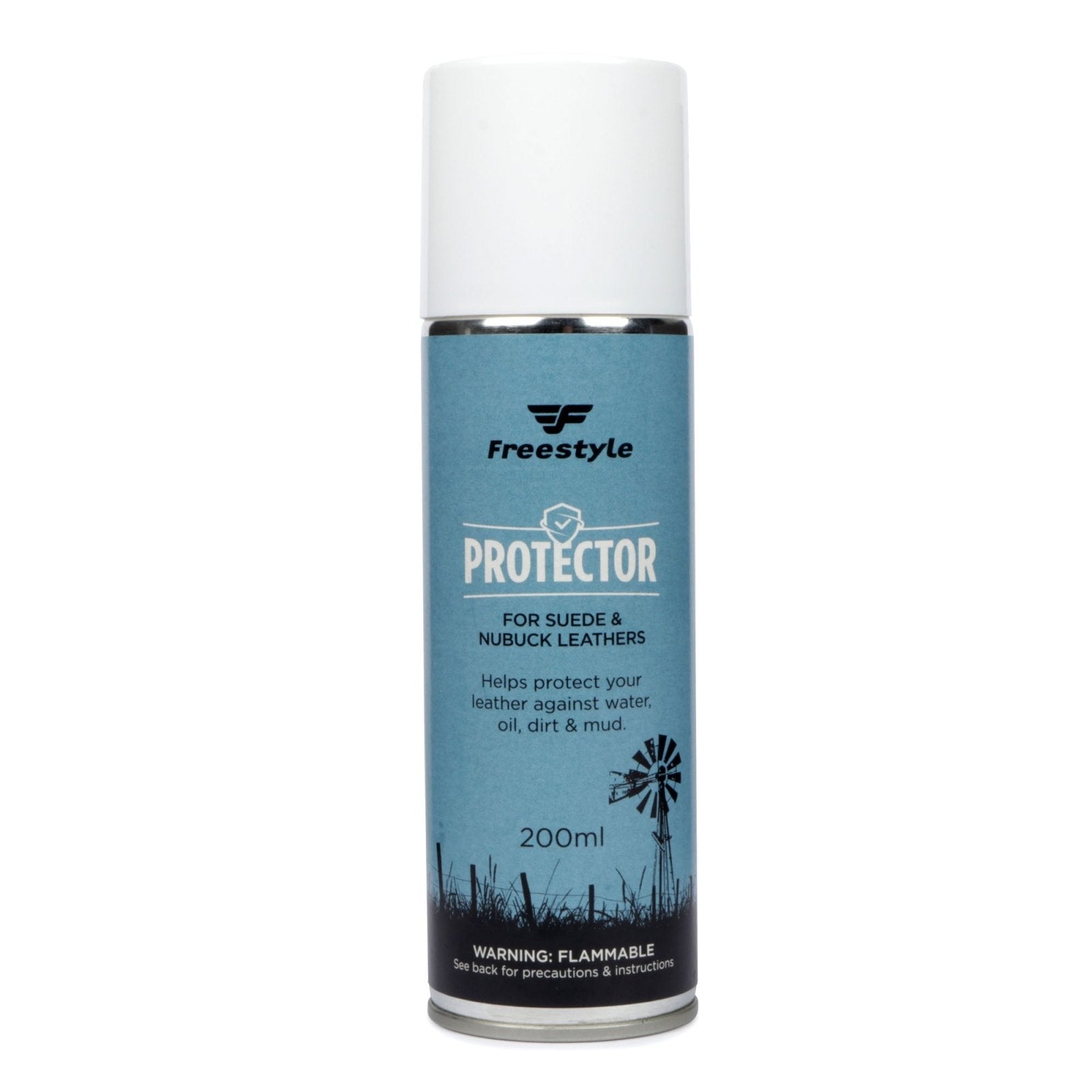 Freestyle Leather and Suede Protector 200ml Aerosol Can - Freestyle SA Proudly local leather boots veldskoens vellies leather shoes suede veldskoens