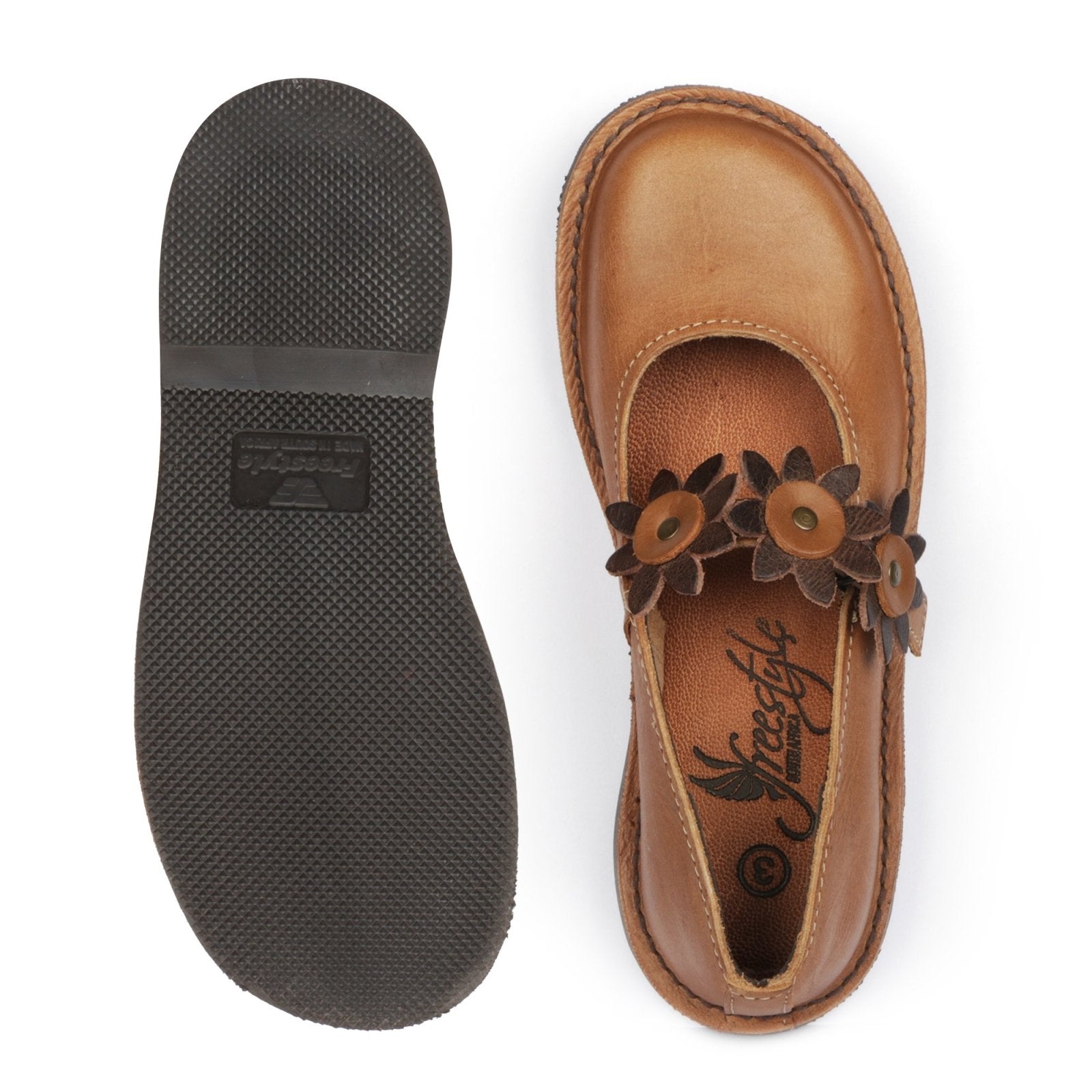 Freestyle Shani Flower Ladies Premium Leather Handmade Court Shoe - Freestyle SA Proudly local leather boots veldskoens vellies leather shoes suede veldskoens