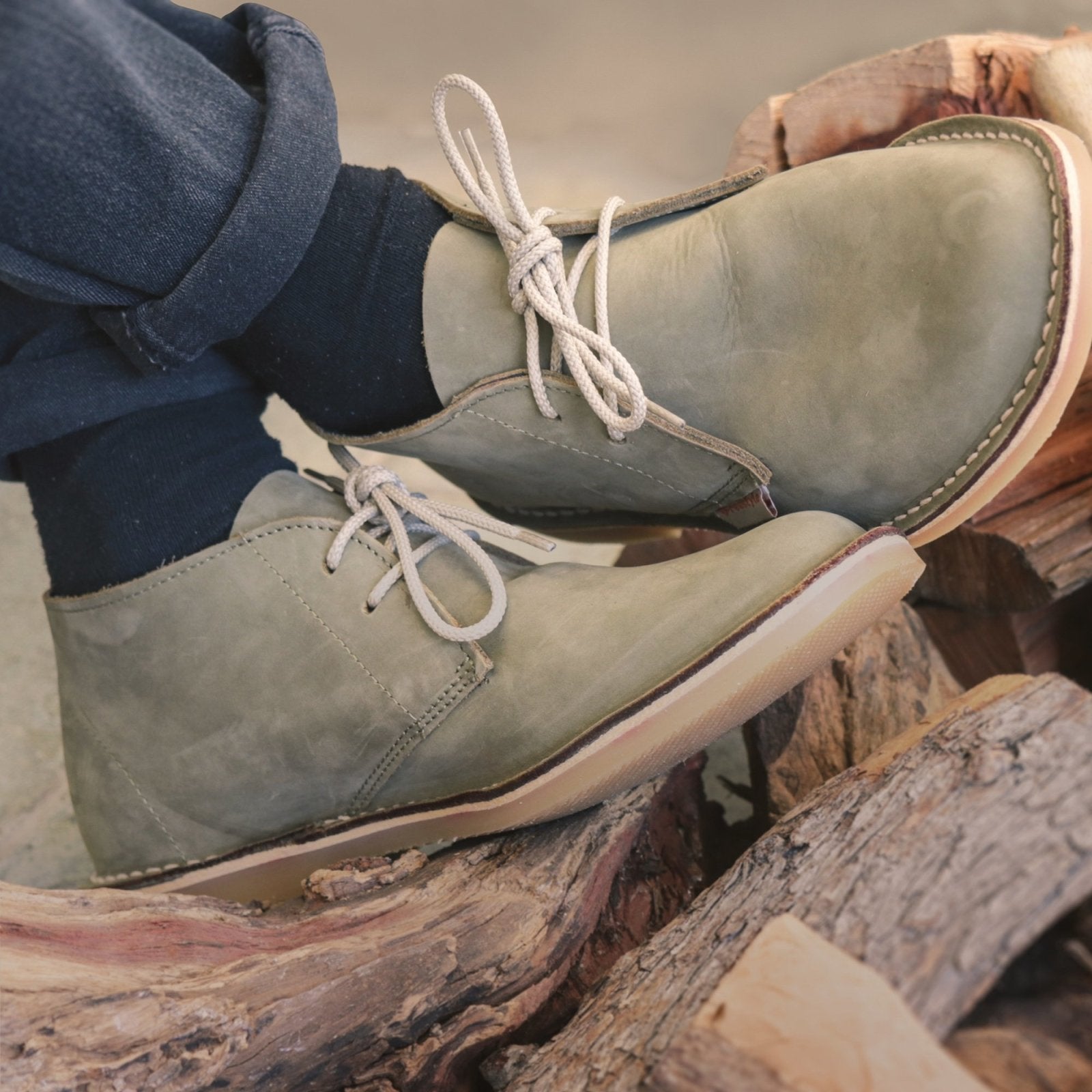Hunter Premium Nubuck Leather Chukka Boot Veldskoen - Freestyle SA Proudly local leather boots veldskoens vellies leather shoes suede veldskoens