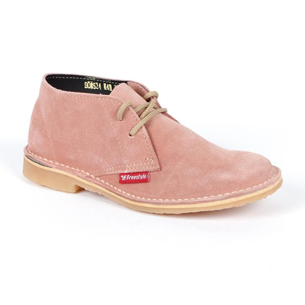 Hunter Vellie Unisex Premium Suede - Baby Pink - Freestyle SA Proudly local vellies leather boots veldskoens vellies leather shoes suede veldskoens