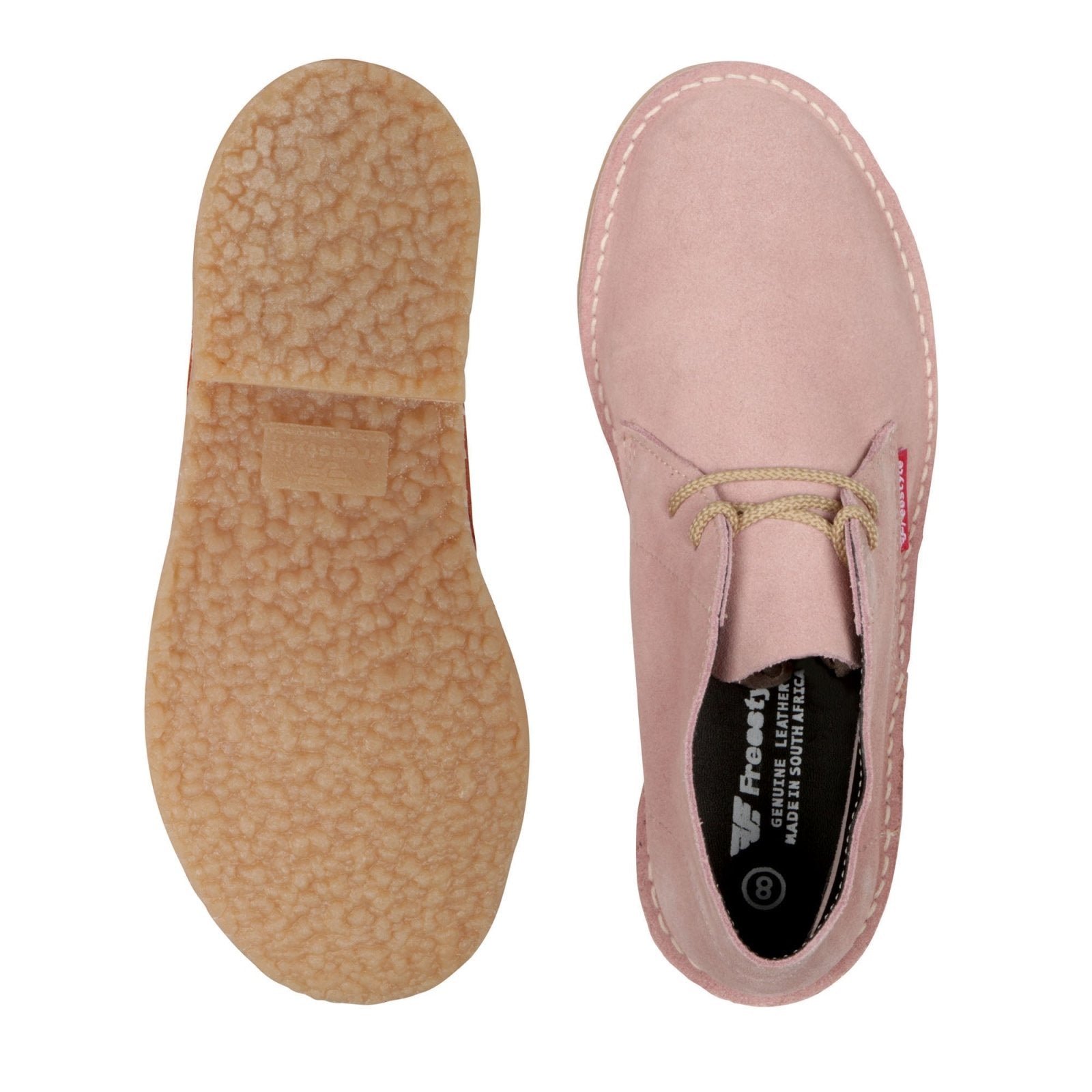 Hunter Vellie Unisex Premium Suede - Baby Pink - Freestyle SA Proudly local vellies leather boots veldskoens vellies leather shoes suede veldskoens