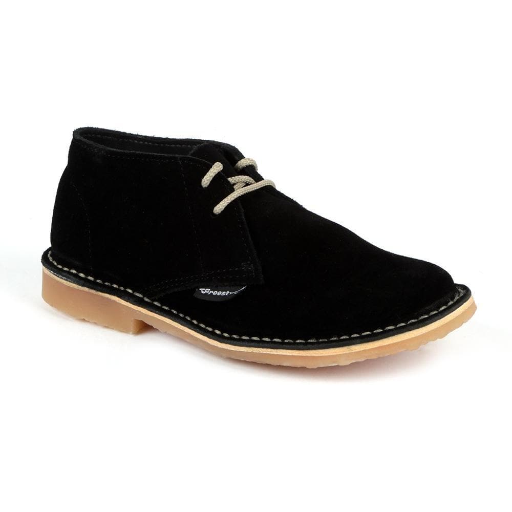 Hunter Vellie Unisex Premium Suede Veldskoen - Black - Freestyle SA Proudly local vellies leather boots veldskoens vellies leather shoes suede veldskoens