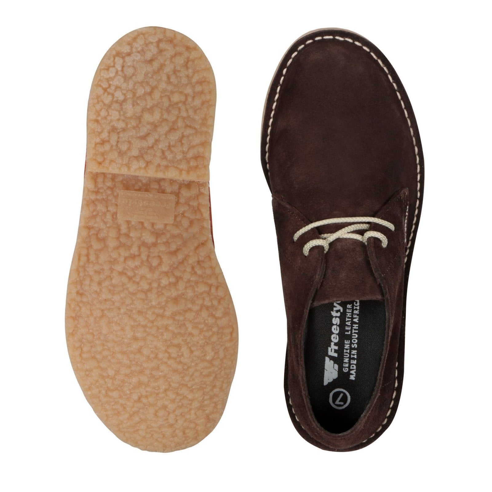Hunter Vellie Unisex Premium Suede Veldskoen - Chocolate - Freestyle SA Proudly local vellies leather boots veldskoens vellies leather shoes suede veldskoens