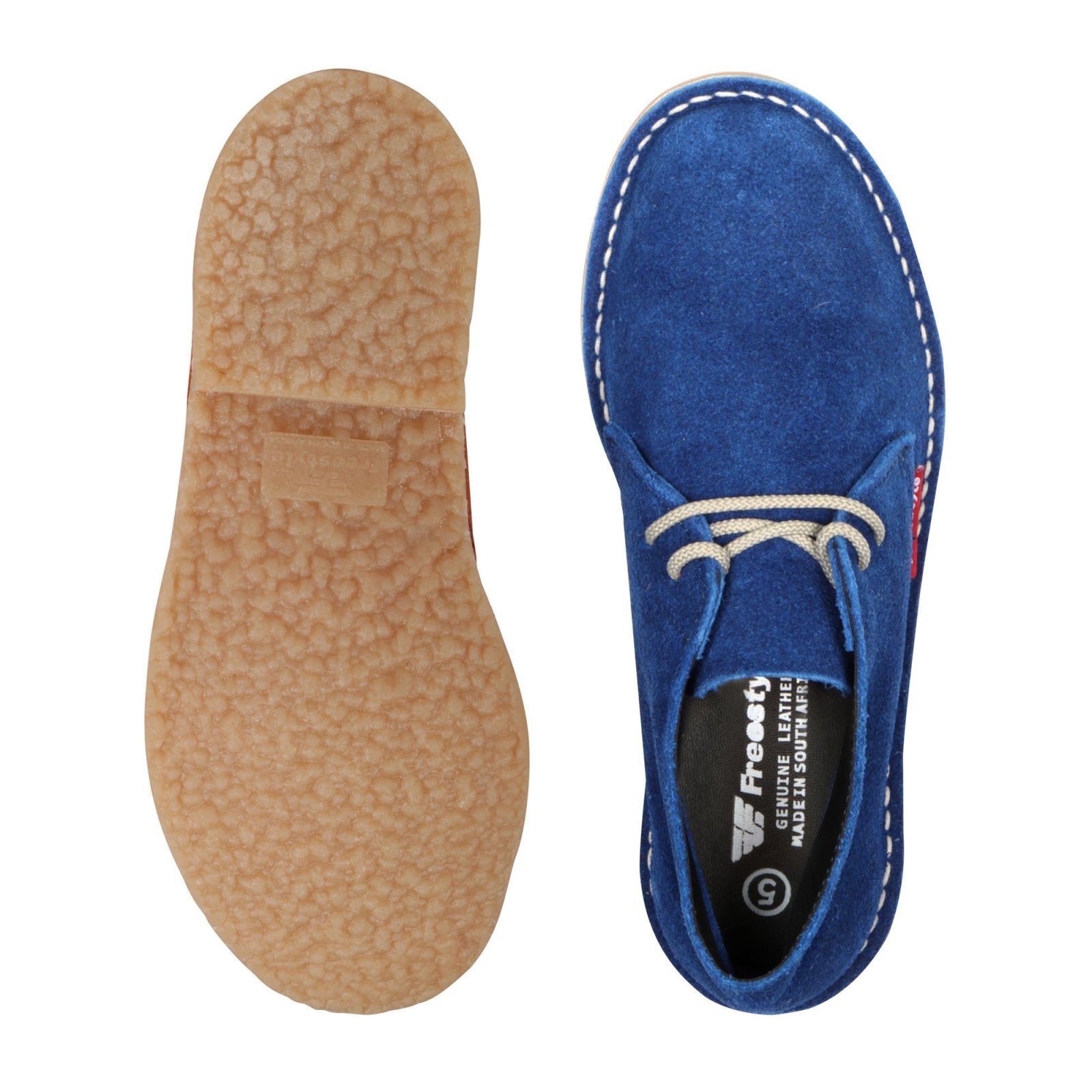 Hunter Vellie Unisex Premium Suede Veldskoen - Cobalt Blue - Freestyle SA Proudly local vellies leather boots veldskoens vellies leather shoes suede veldskoens
