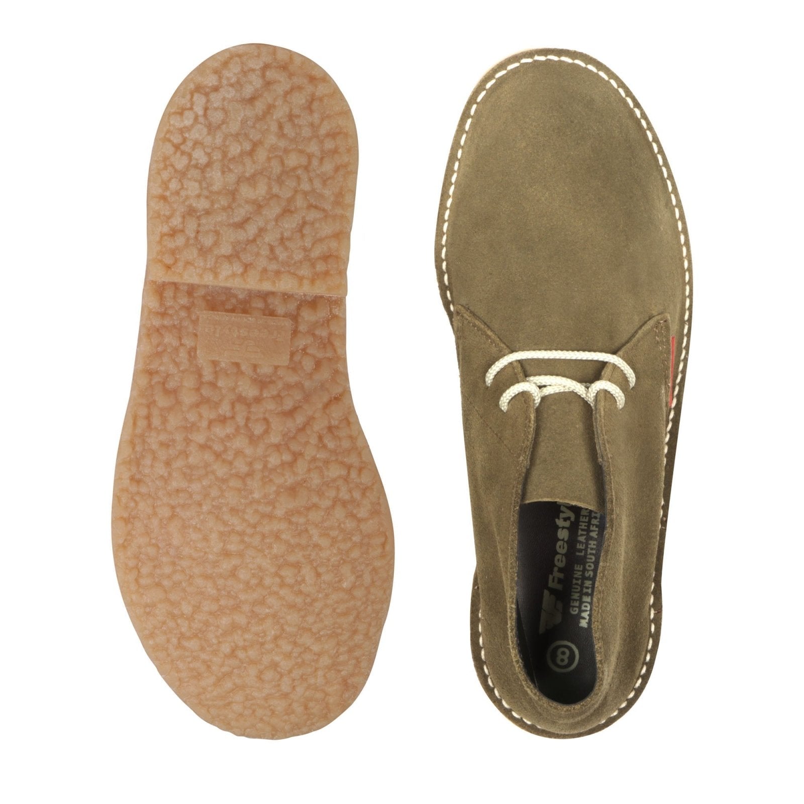 Hunter Vellie Unisex Premium Suede Veldskoen - Olive - Freestyle SA Proudly local vellies leather boots veldskoens vellies leather shoes suede veldskoens