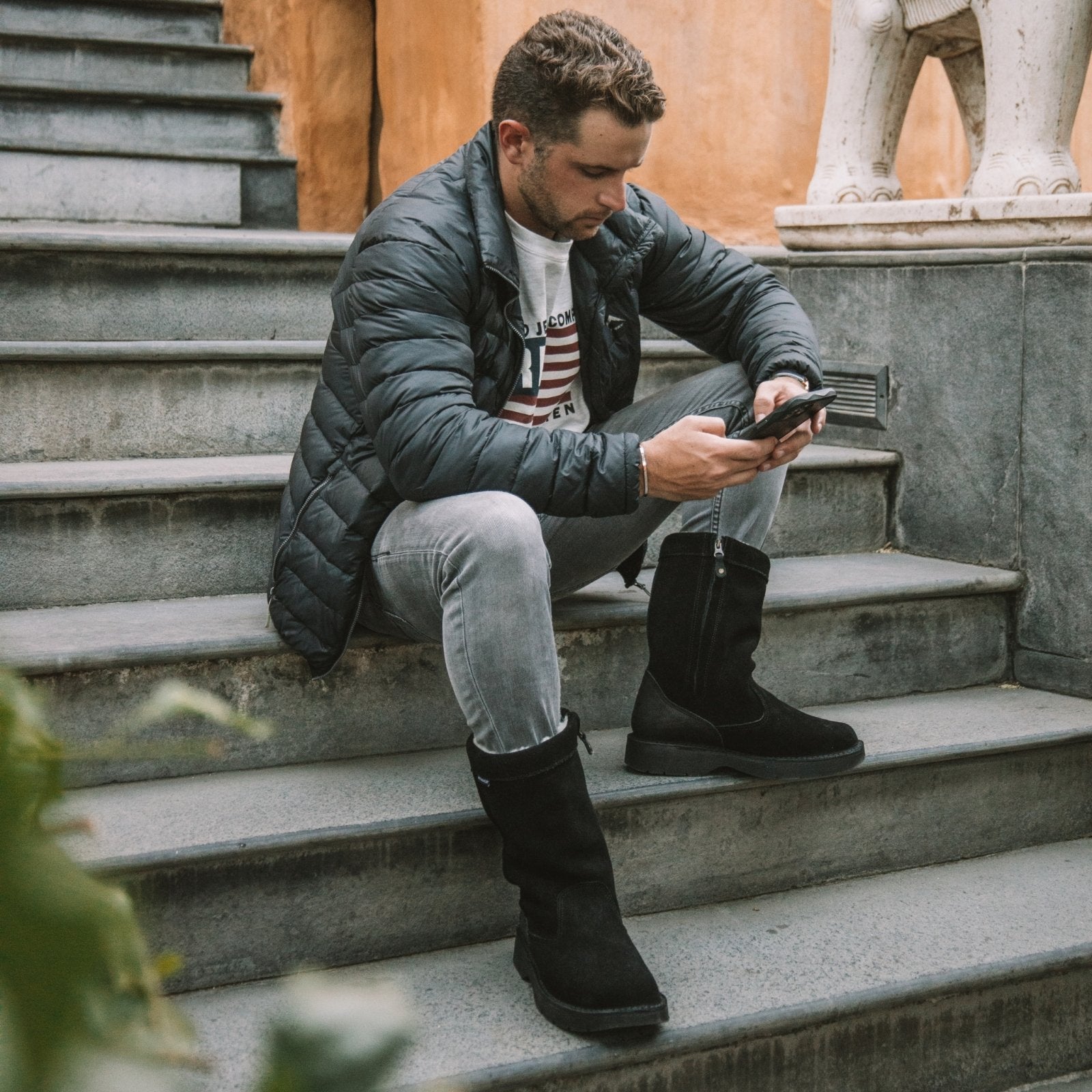 Polar Surf Boot Locally Handmade Premium Suede 100% Wool-lined - Freestyle SA Proudly local leather boots veldskoens vellies leather shoes suede veldskoens