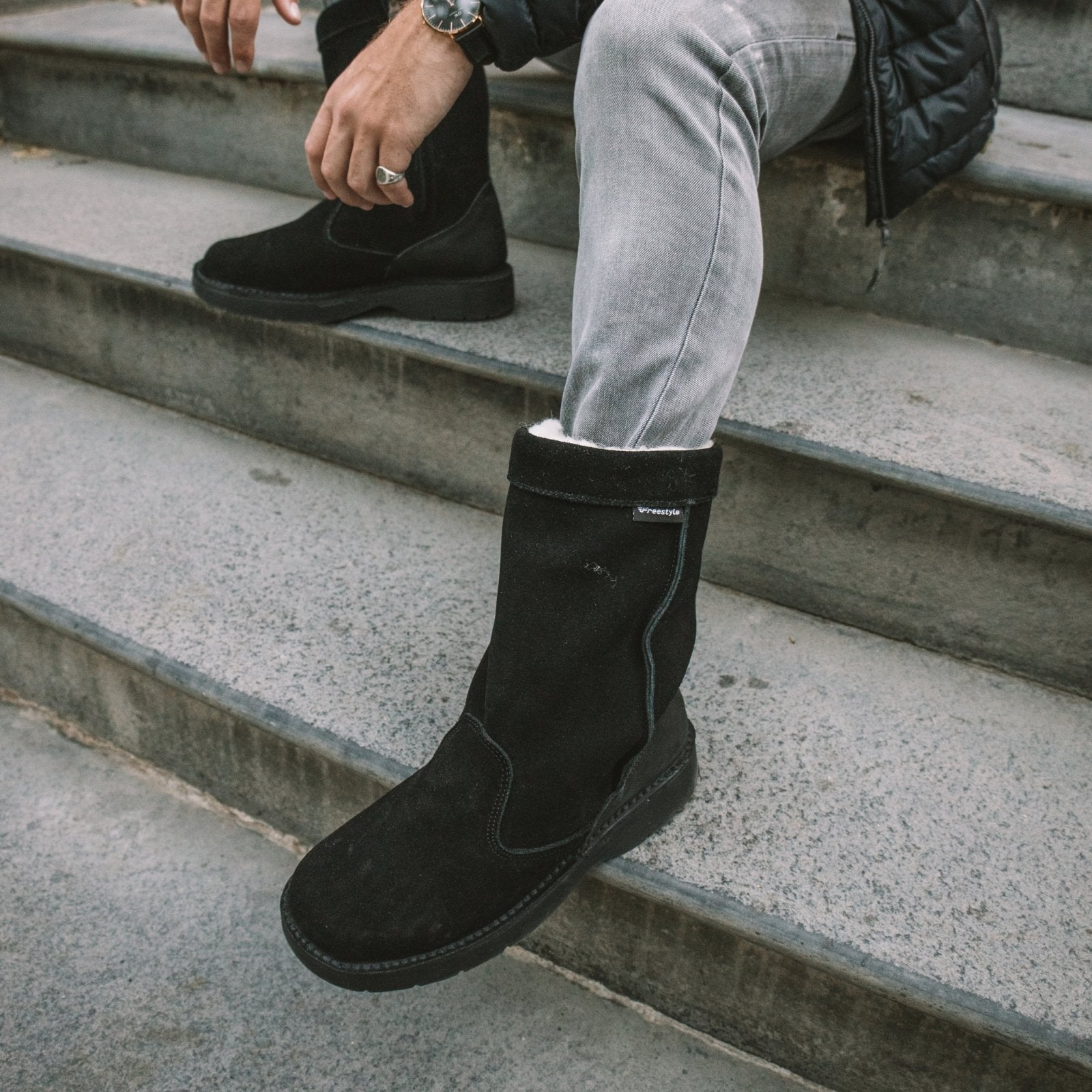 Polar Surf Boot Locally Handmade Premium Suede 100% Wool-lined - Freestyle SA Proudly local leather boots veldskoens vellies leather shoes suede veldskoens