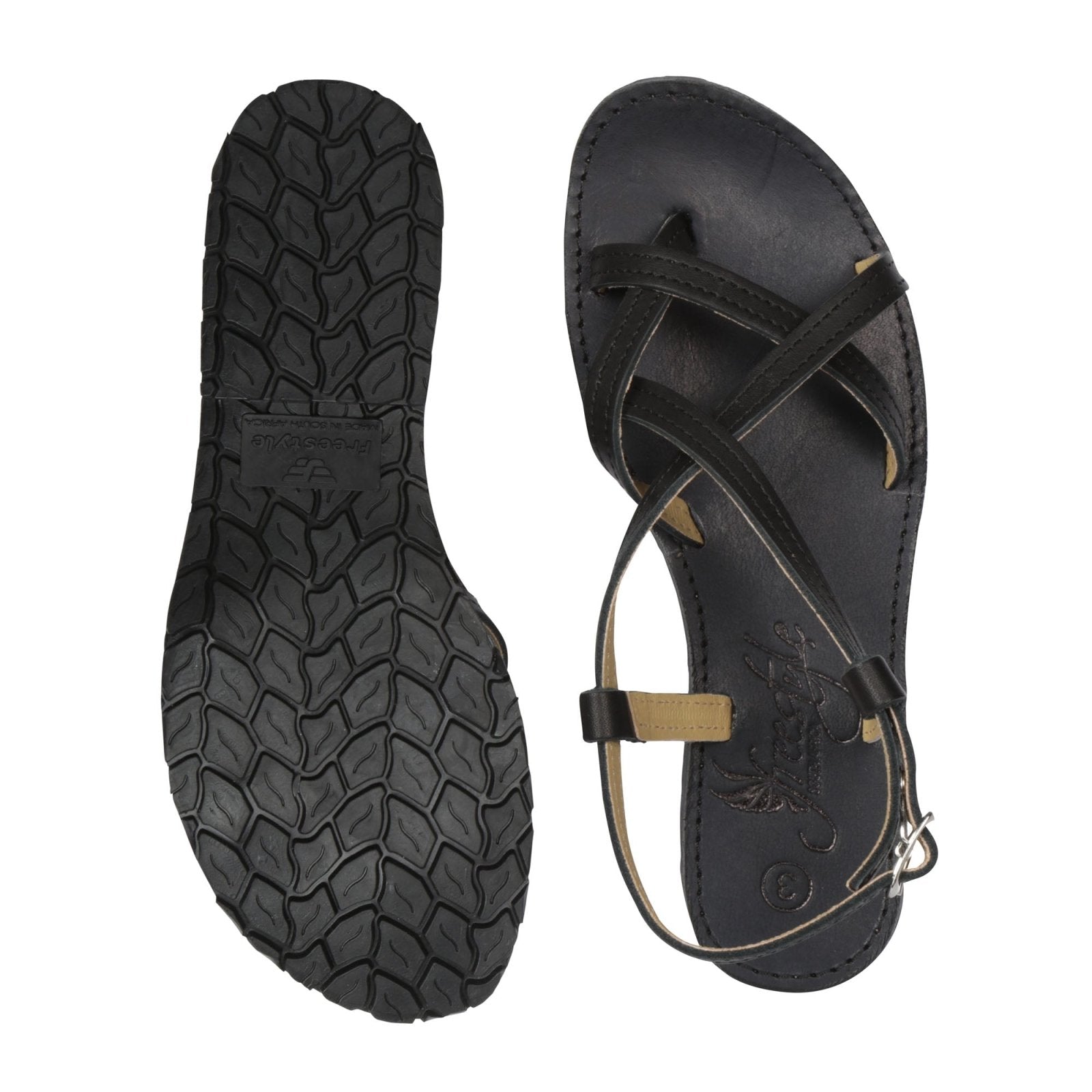 R3 Strap Handcrafted Premium Leather Ladies Sandal - Freestyle SA Proudly local leather boots veldskoens vellies leather shoes suede veldskoens