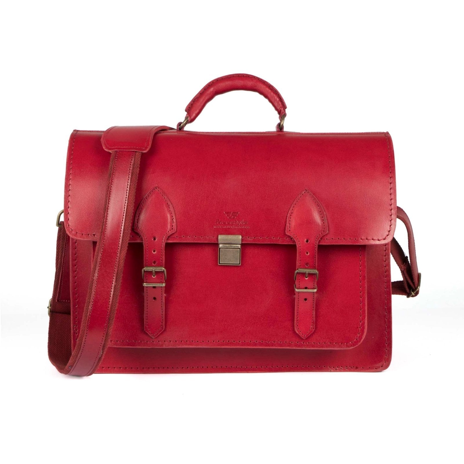 Scholar III vegetable-tanned leather satchel - Freestyle SA Proudly local leather boots veldskoens vellies leather shoes suede veldskoens