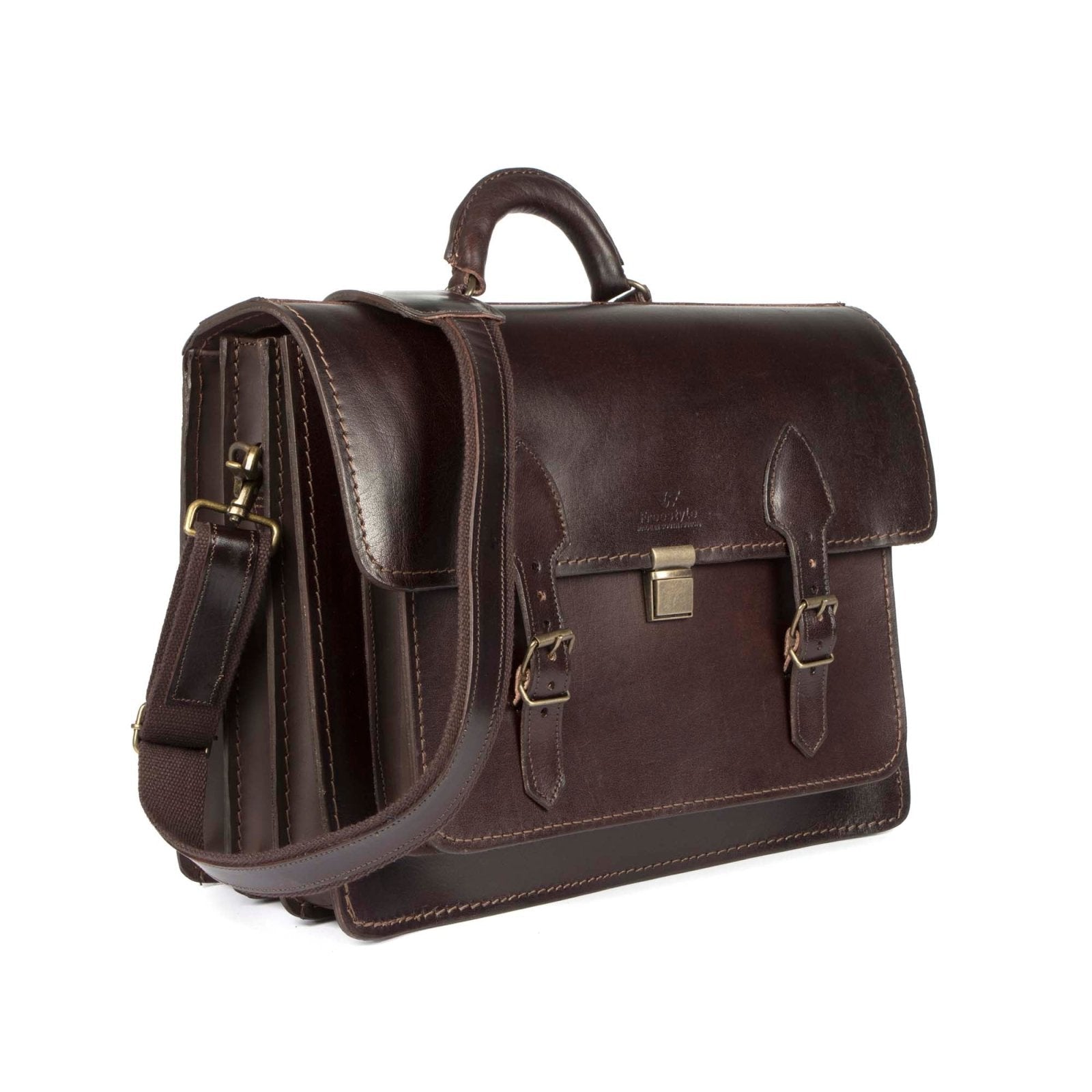 Scholar III vegetable-tanned leather satchel - Freestyle SA Proudly local leather boots veldskoens vellies leather shoes suede veldskoens