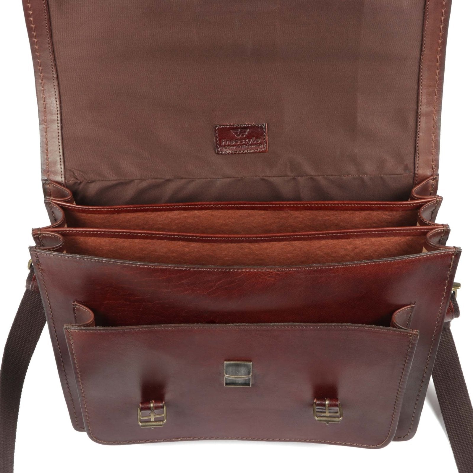 Scholar III vegetable-tanned leather satchel - Freestyle SA Proudly local leather boots veldskoens vellies leather shoes suede veldskoens