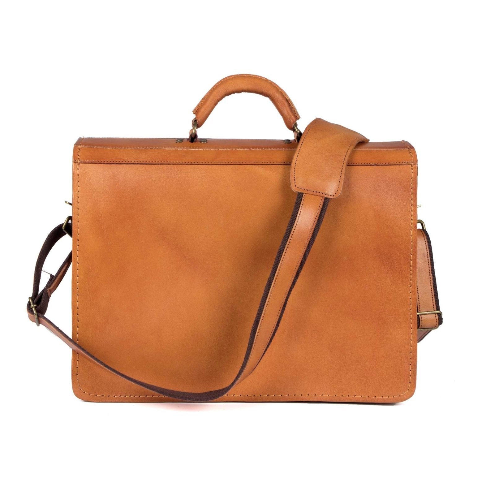 Scholar III vegetable-tanned leather satchel - Freestyle SA Proudly local leather boots veldskoens vellies leather shoes suede veldskoens