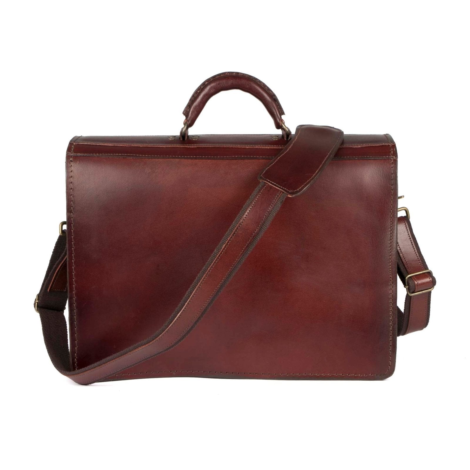 Scholar III vegetable-tanned leather satchel - Freestyle SA Proudly local leather boots veldskoens vellies leather shoes suede veldskoens