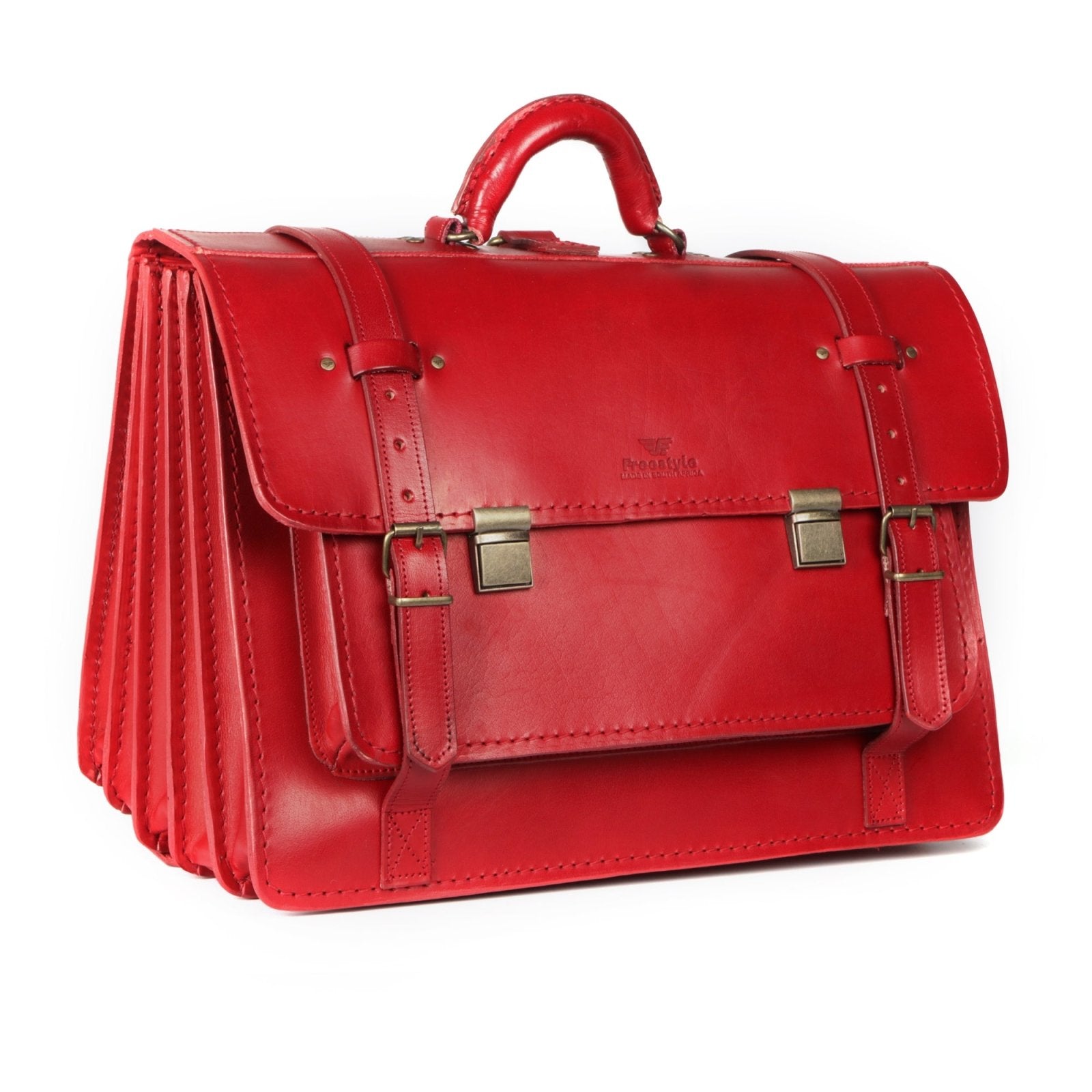 Scholar V vegetable-tanned leather satchel - Freestyle SA Proudly local leather boots veldskoens vellies leather shoes suede veldskoens