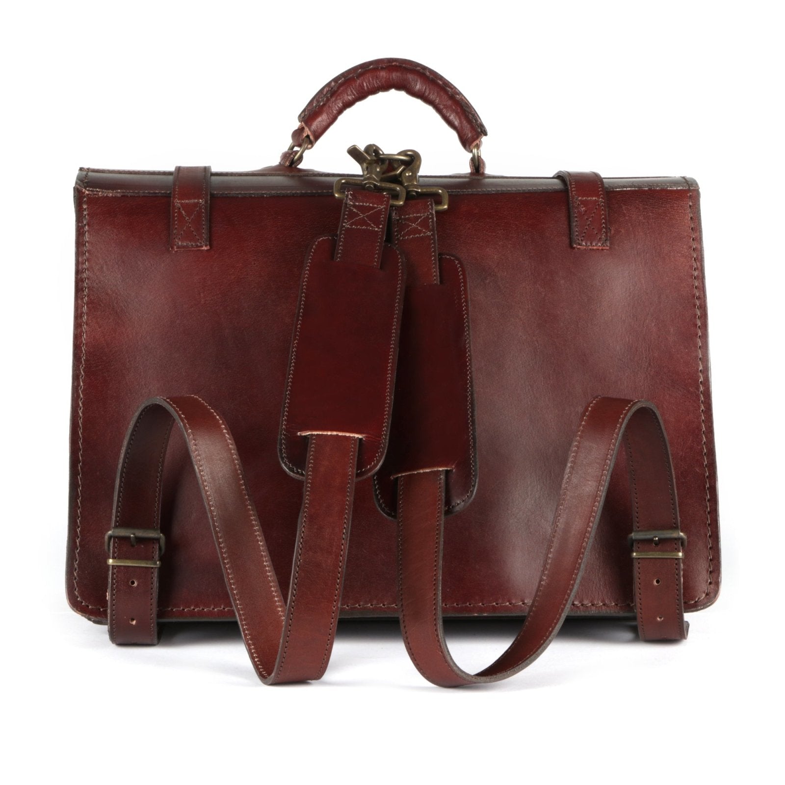 Scholar V vegetable-tanned leather satchel - Freestyle SA Proudly local leather boots veldskoens vellies leather shoes suede veldskoens