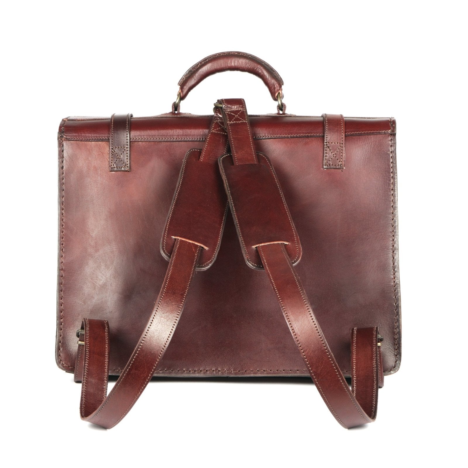 Scholar V vegetable-tanned leather satchel - Freestyle SA Proudly local leather boots veldskoens vellies leather shoes suede veldskoens