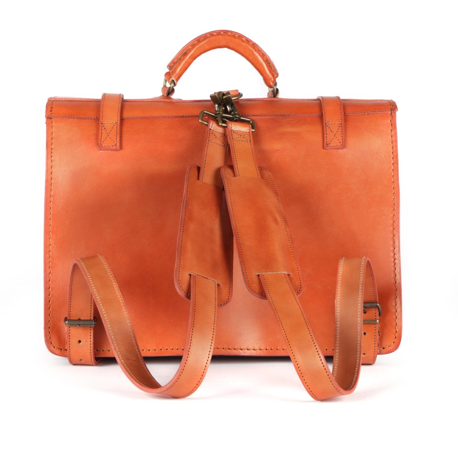 Scholar V vegetable-tanned leather satchel - Freestyle SA Proudly local leather boots veldskoens vellies leather shoes suede veldskoens