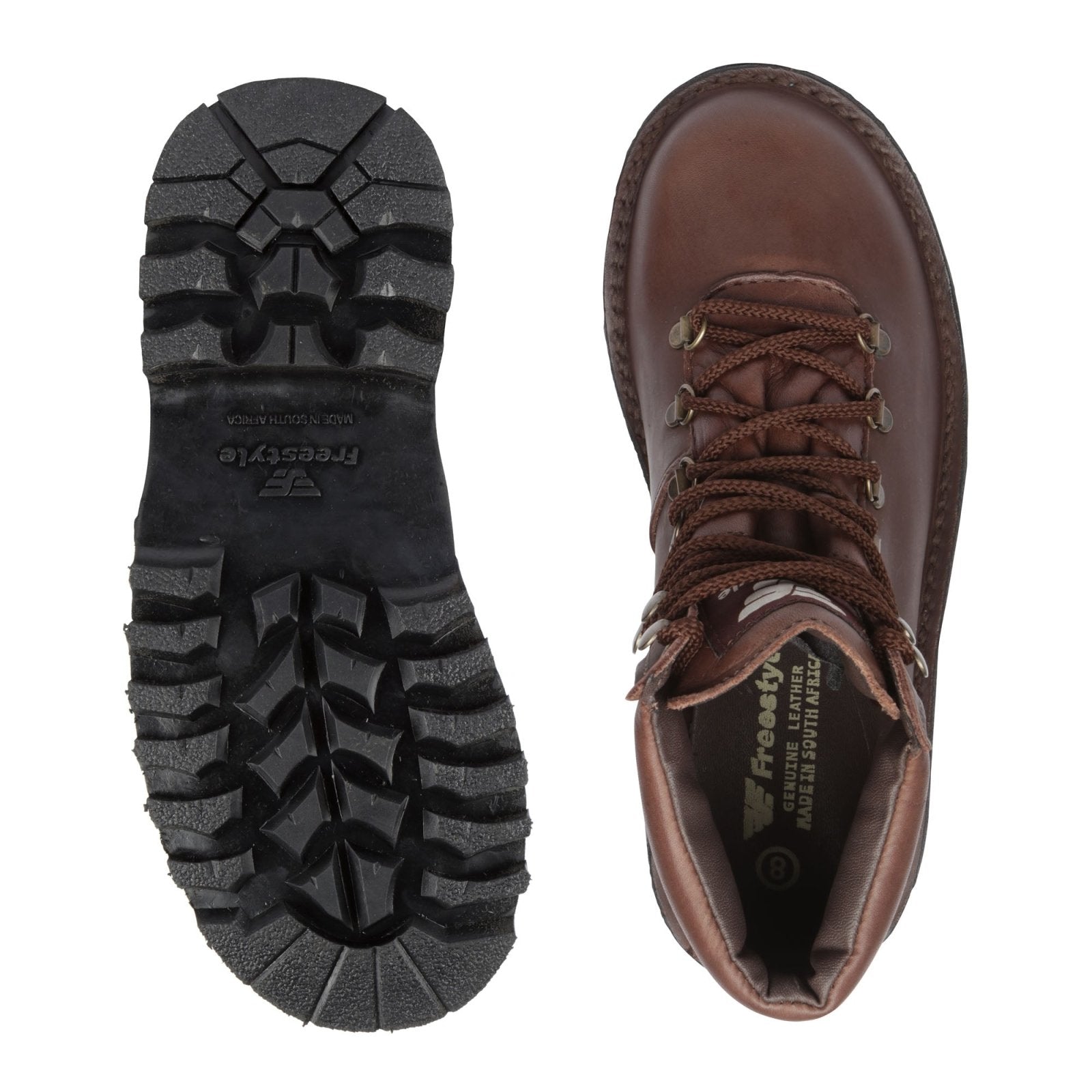 Seamus DKW Men's Premium Leather Boot w/ Cleated sole - Freestyle SA Proudly local leather boots veldskoens vellies leather shoes suede veldskoens