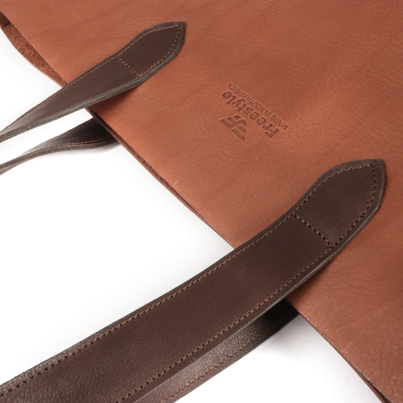 Vega Unlined Premium Leather Shopper Bag - Freestyle SA Proudly local leather boots veldskoens vellies leather shoes suede veldskoens