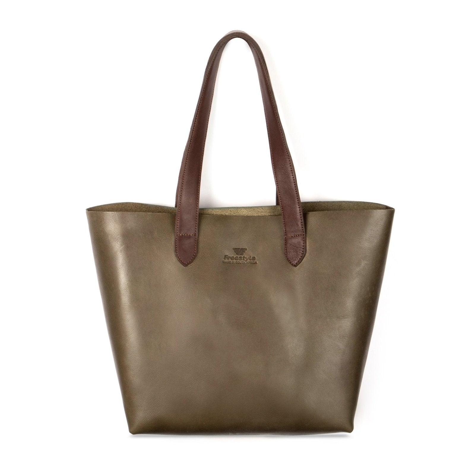 Vega Unlined Premium Leather Shopper Bag - Freestyle SA Proudly local leather boots veldskoens vellies leather shoes suede veldskoens