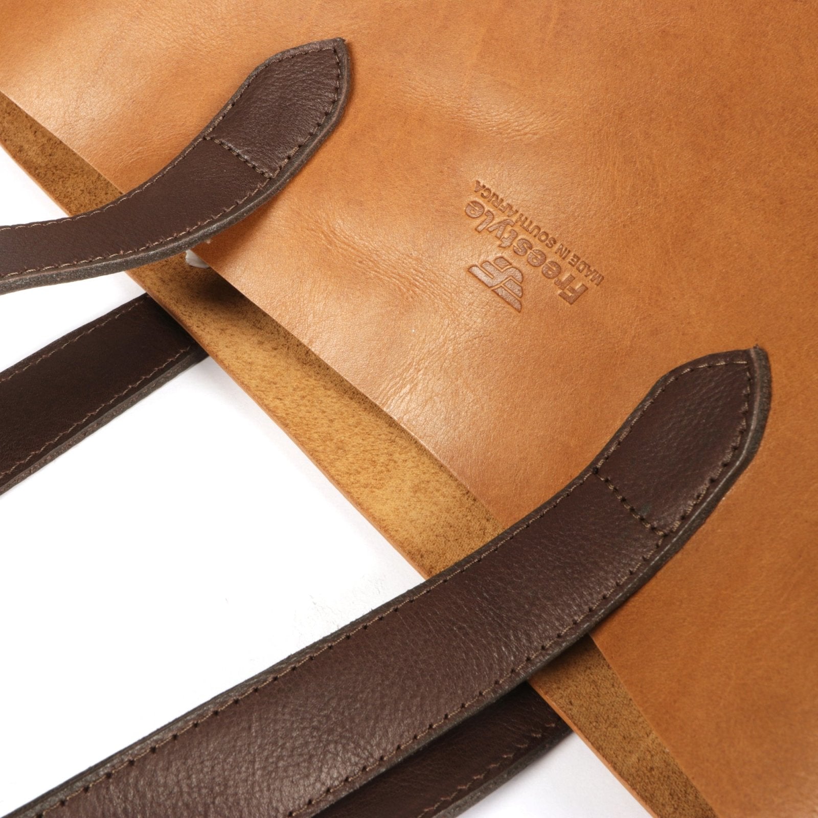 Vega Unlined Premium Leather Shopper Bag - Freestyle SA Proudly local leather boots veldskoens vellies leather shoes suede veldskoens