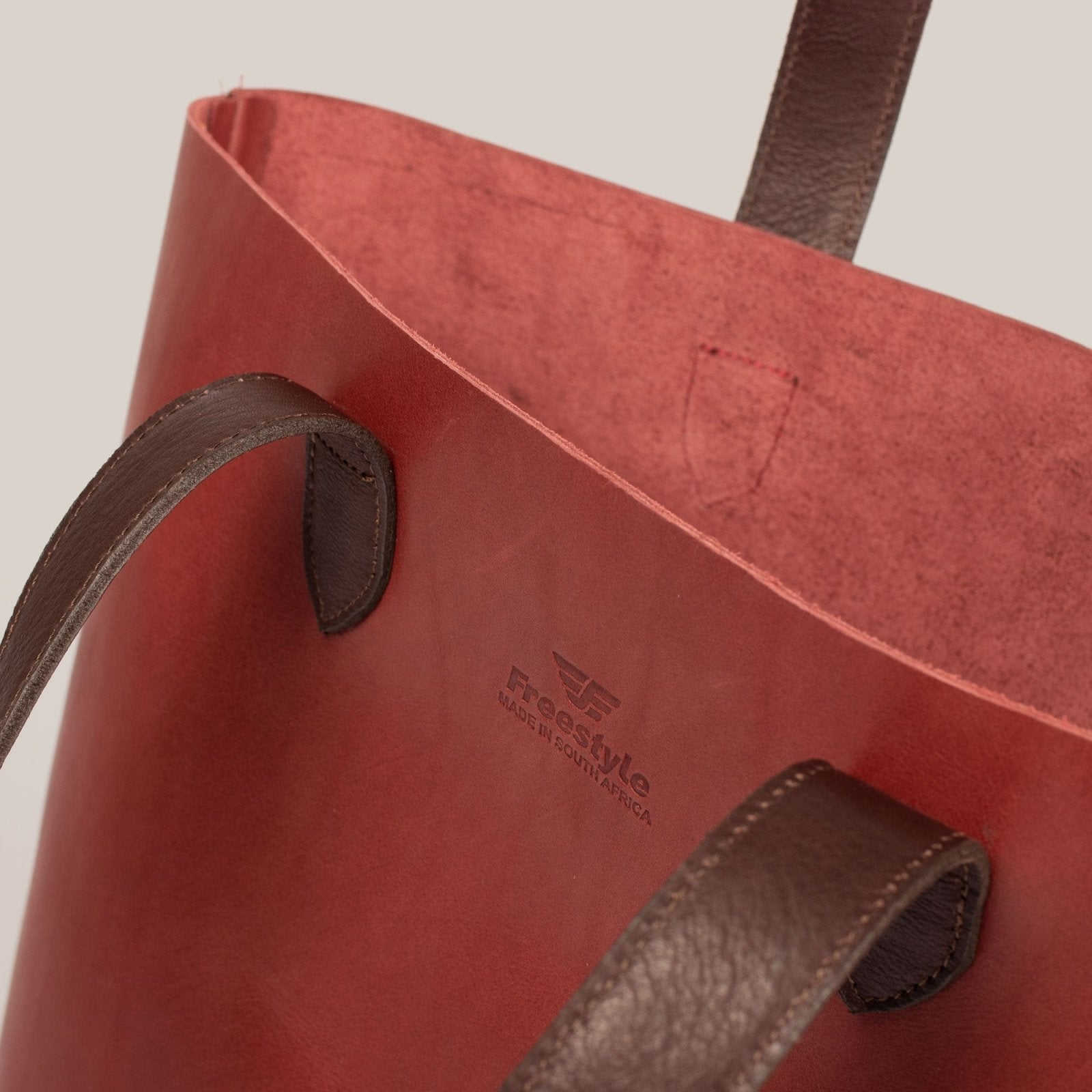 Vega Unlined Premium Leather Shopper Bag - Freestyle SA Proudly local leather boots veldskoens vellies leather shoes suede veldskoens