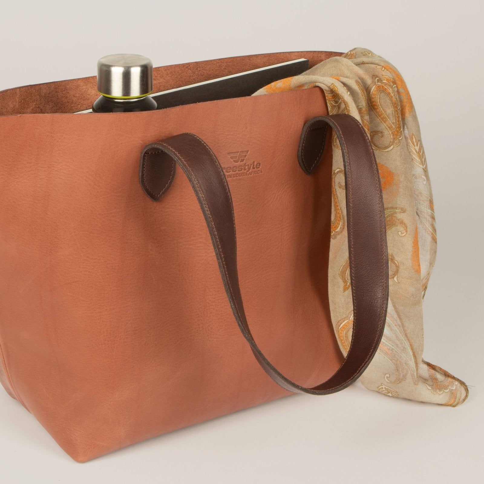 Vega Unlined Premium Leather Shopper Bag - Freestyle SA Proudly local leather boots veldskoens vellies leather shoes suede veldskoens