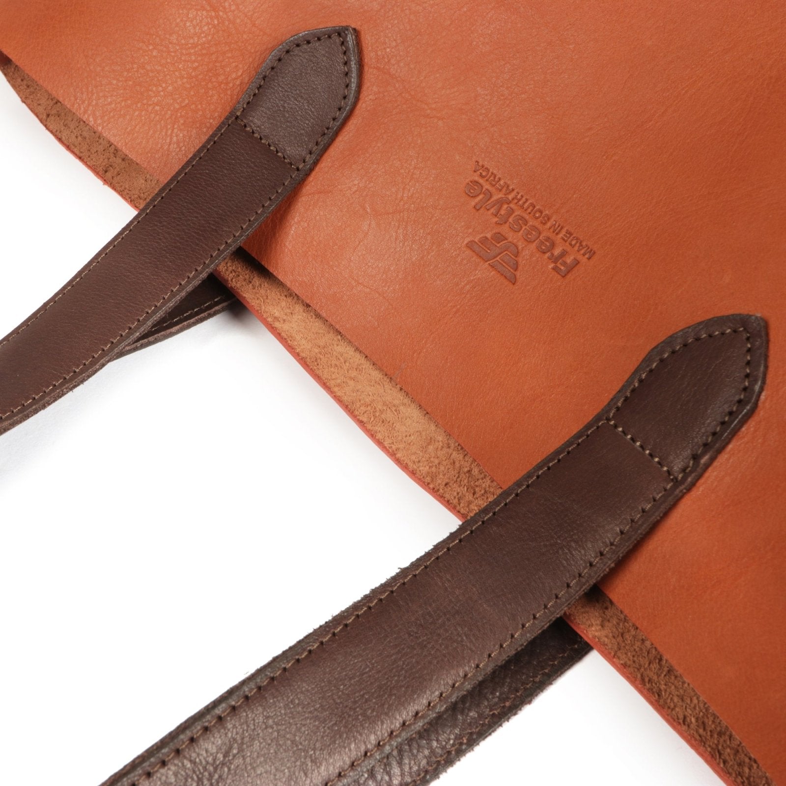 Vega Unlined Premium Leather Shopper Bag - Freestyle SA Proudly local leather boots veldskoens vellies leather shoes suede veldskoens