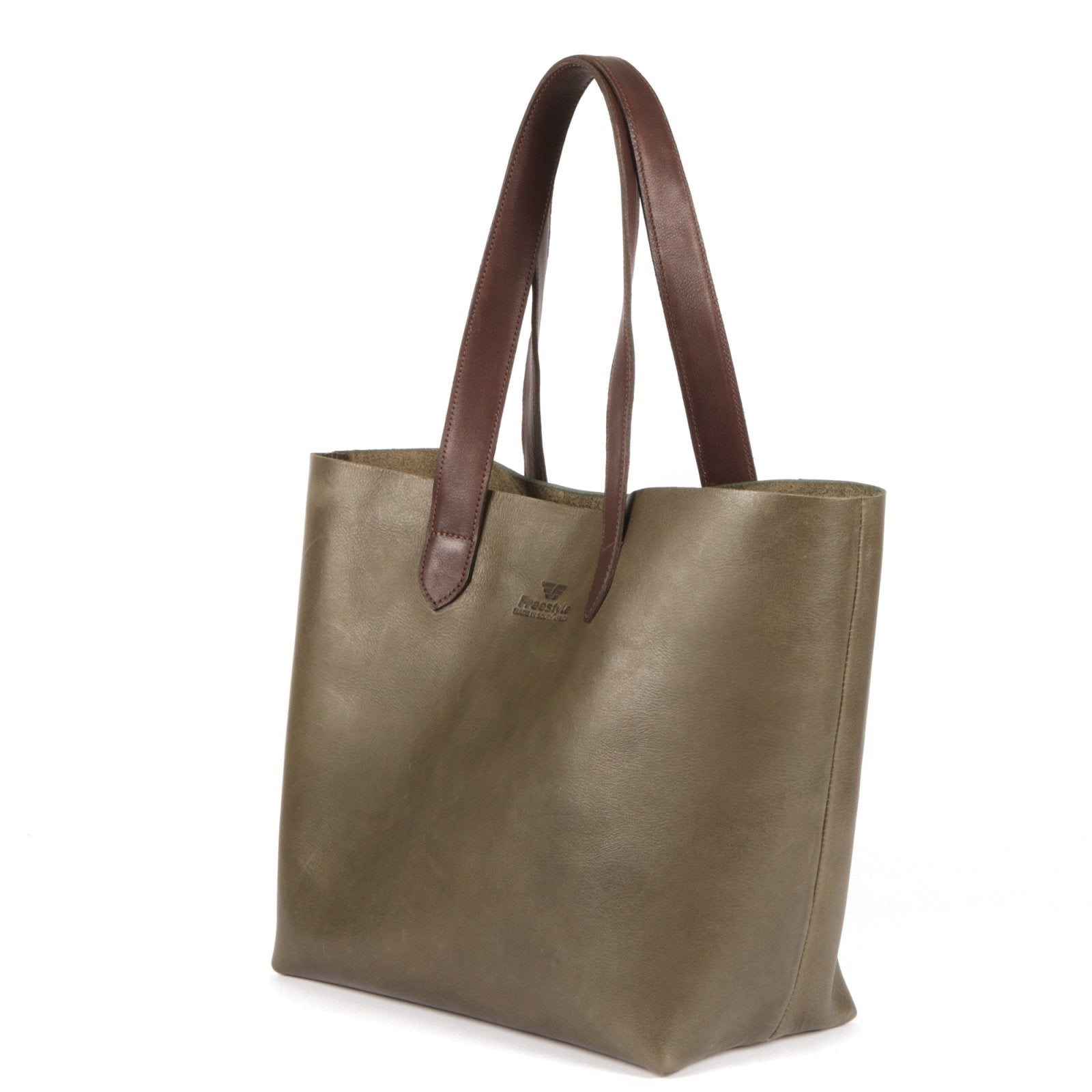 Vega Unlined Premium Leather Shopper Bag - Freestyle SA Proudly local leather boots veldskoens vellies leather shoes suede veldskoens