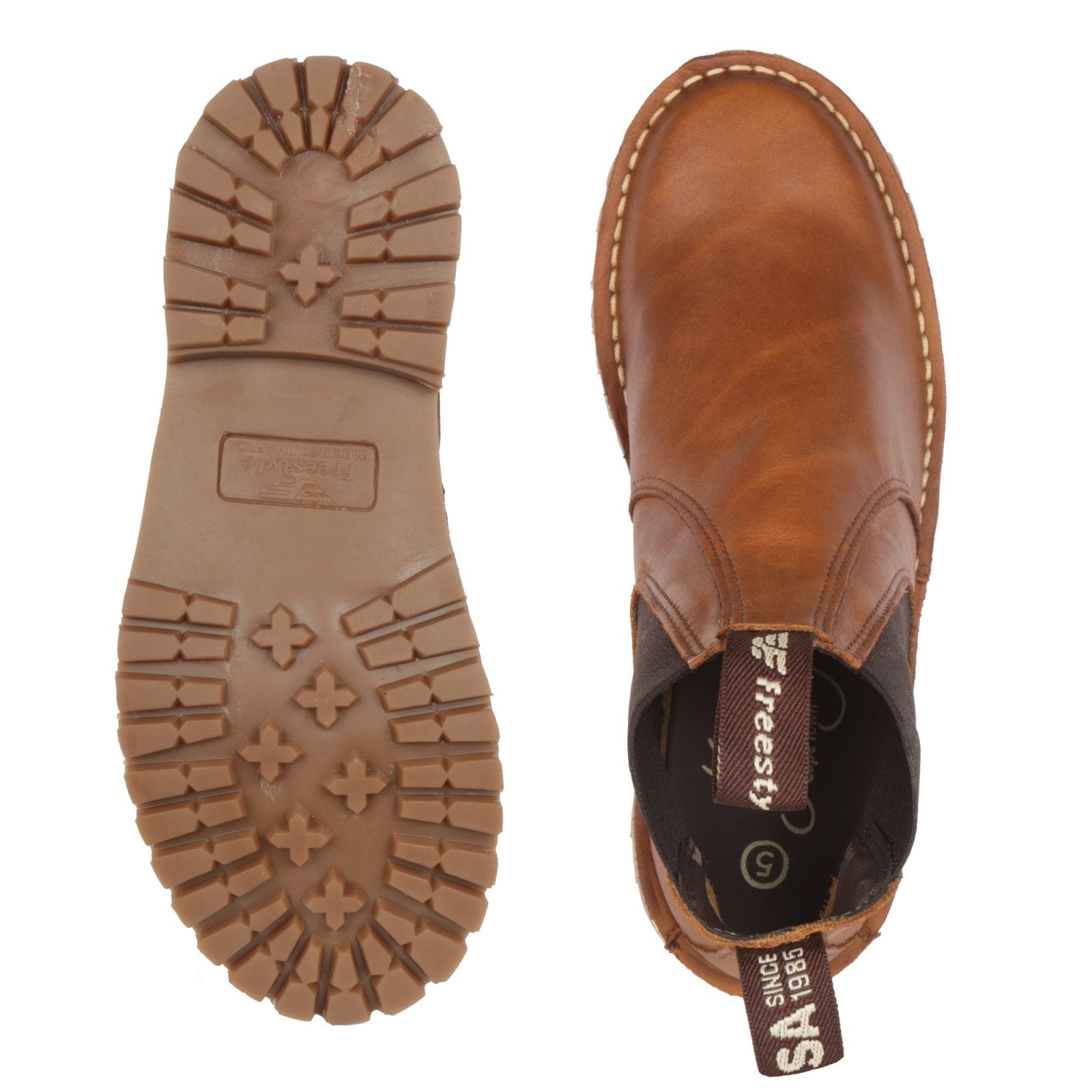 Black Friday - Karoo Cleated Ladies Premium Leather Veldskoen Boot - Windhoek Mocca - Freestyle SA Proudly local leather boots veldskoens vellies leather shoes suede veldskoens