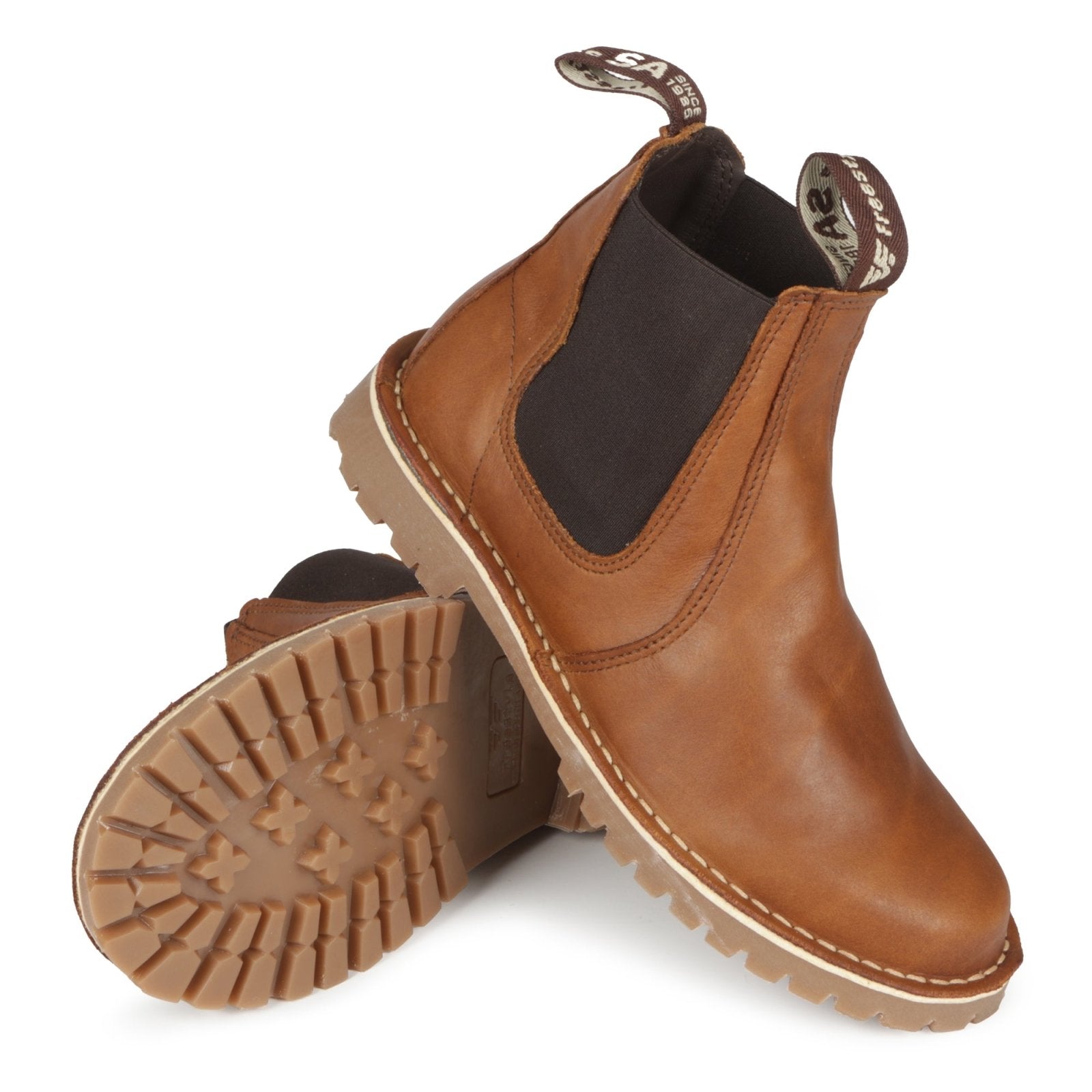 Black Friday - Karoo Cleated Ladies Premium Leather Veldskoen Boot - Windhoek Mocca - Freestyle SA Proudly local leather boots veldskoens vellies leather shoes suede veldskoens